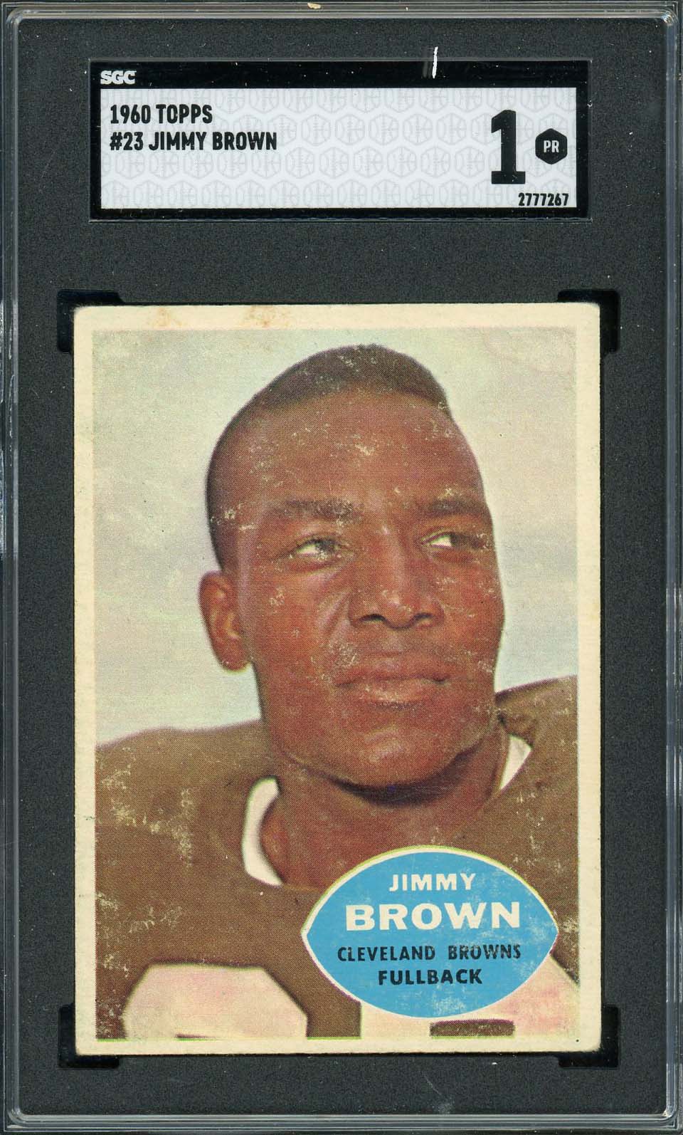 Jim Brown 1960 Topps Football Card #23 Graded SGC 1