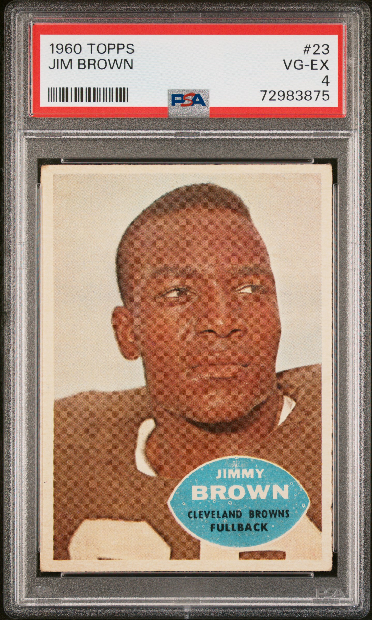 Jim Brown 1960 Topps Football Card #23 Graded PSA 4 72983875