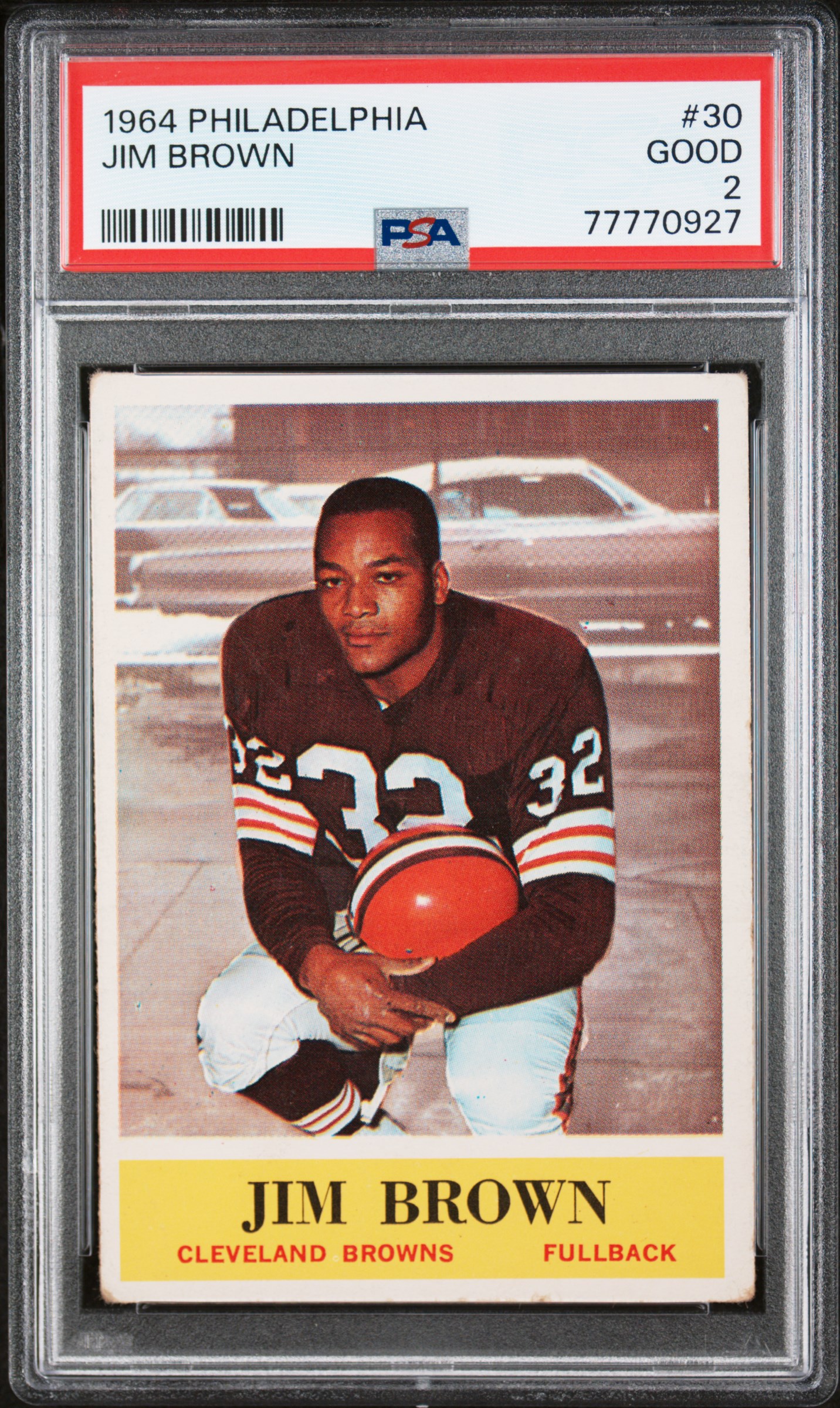 Jim Brown 1964 Philadelphia Football Card #30 Graded PSA 2 77770927