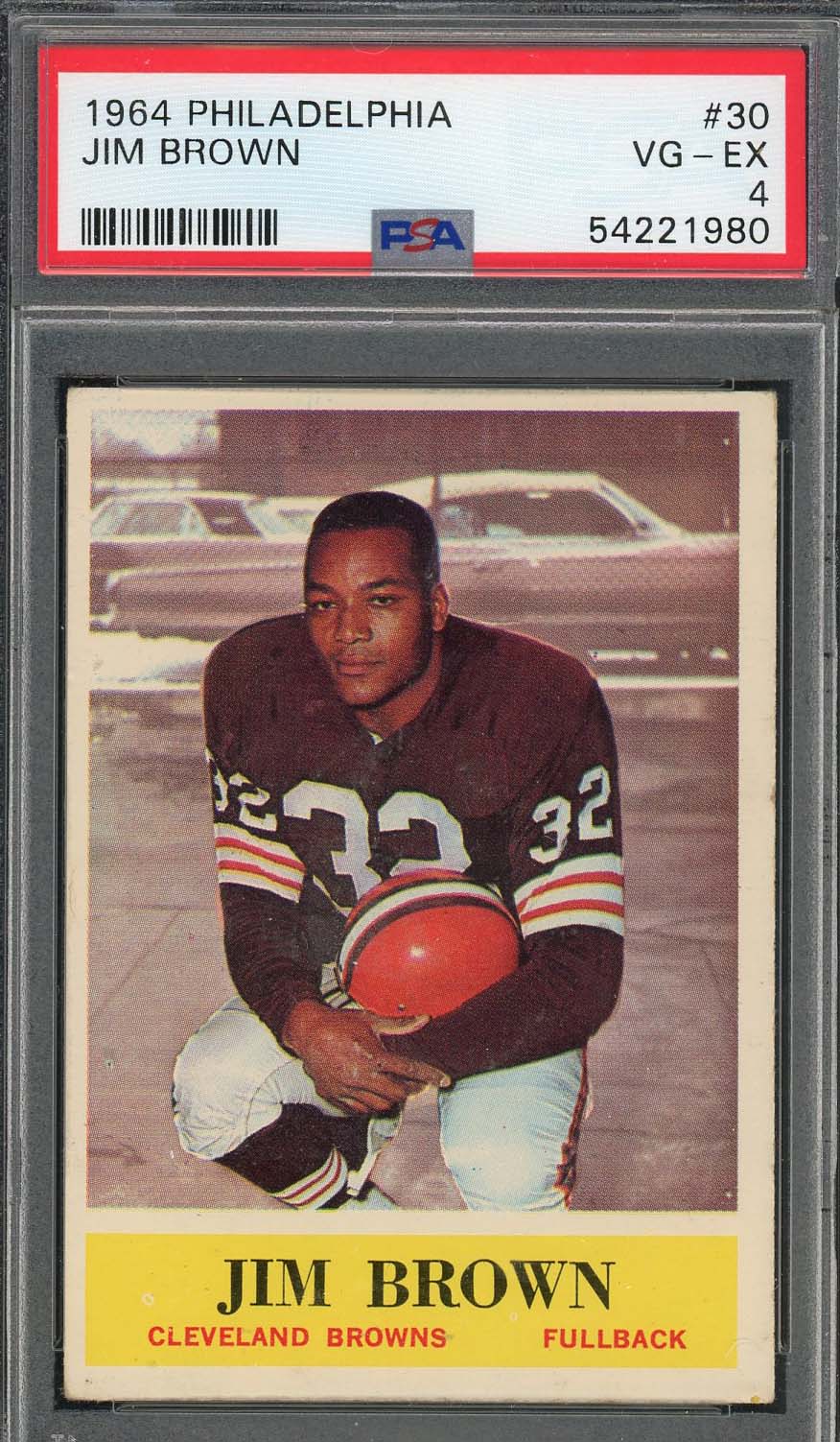 Jim Brown 1964 Philadelphia Football Card #30 Graded PSA 4 54221980