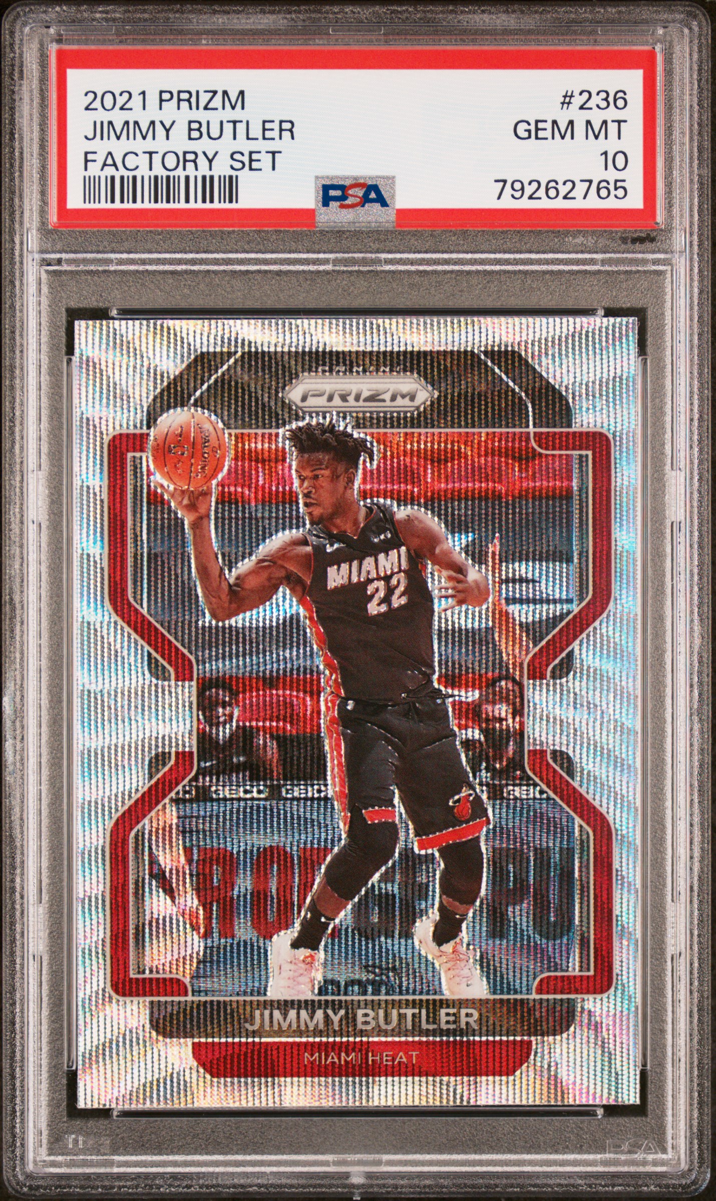 Jimmy Butler 2021 Panini Prizm Factory Set Basketball Card #236 Graded PSA 10