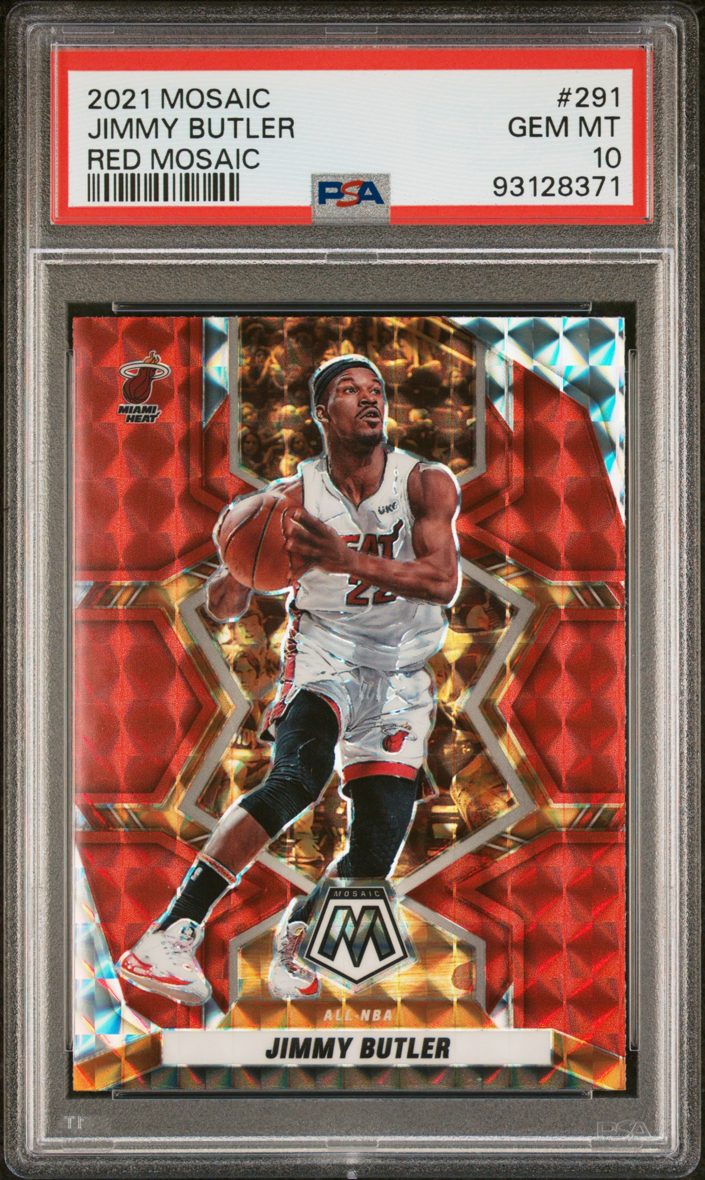 Jimmy Butler 2021 Panini Mosaic Red Basketball Card #291 Graded PSA 10 Jimmy Butler 2021 Panini Mosaic Red Basketball Card #291 Graded PSA 10