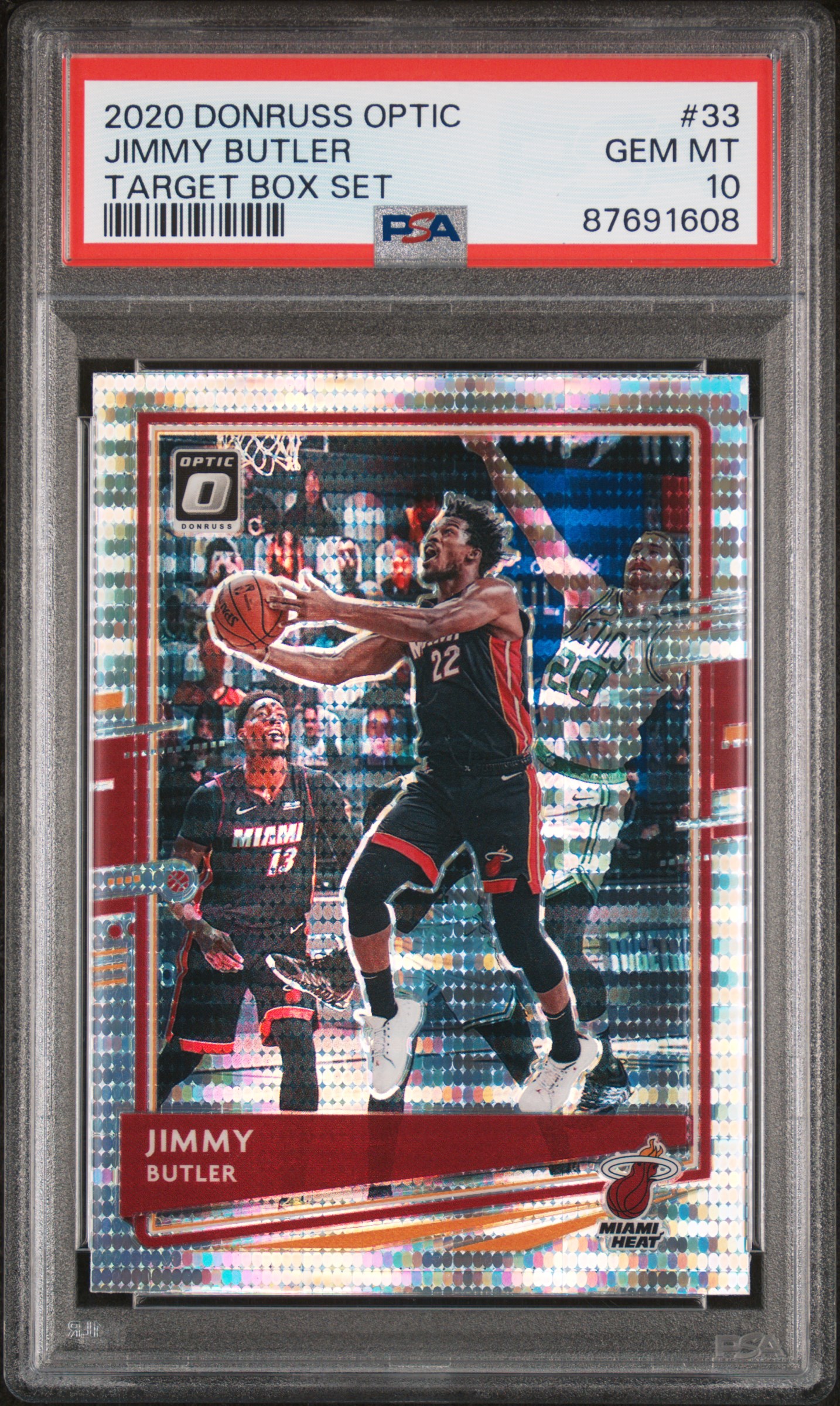 Jimmy Butler 2020 Panini Donruss Optic Target Box Set Card #33 Graded PSA 10