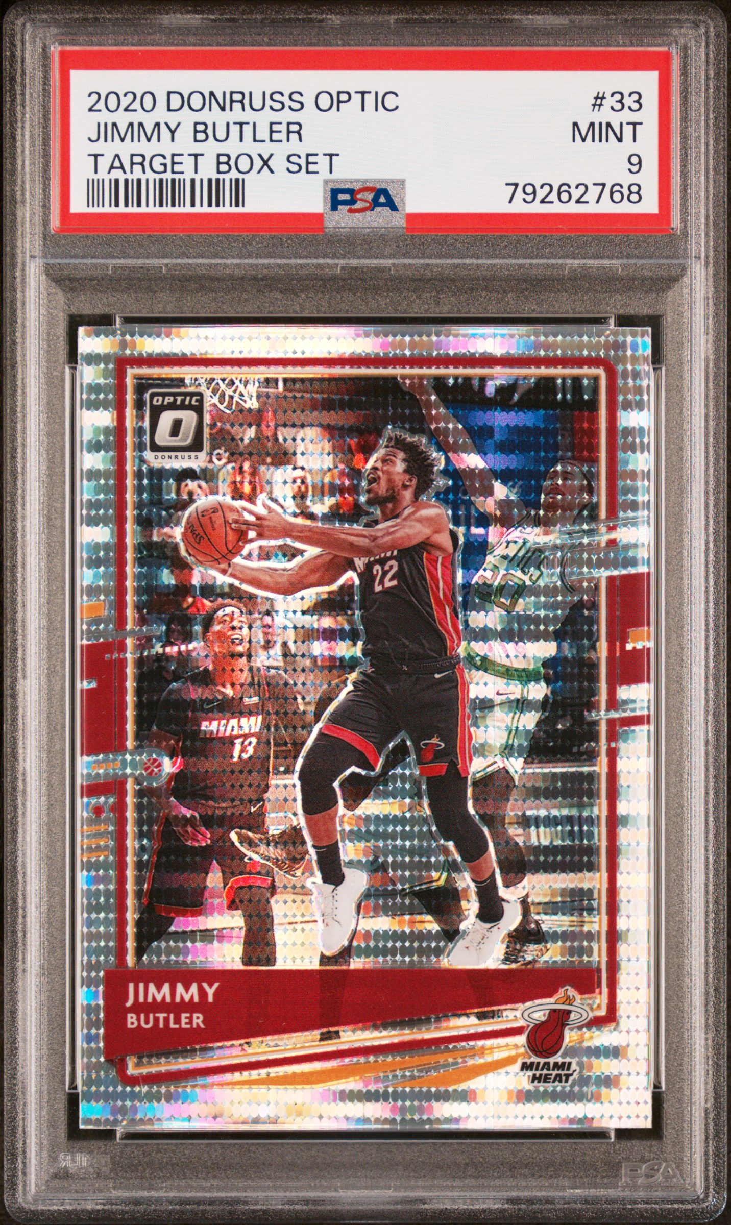 Jimmy Butler 2020 Panini Donruss Optic Target Box Set Card #33 Graded PSA 9