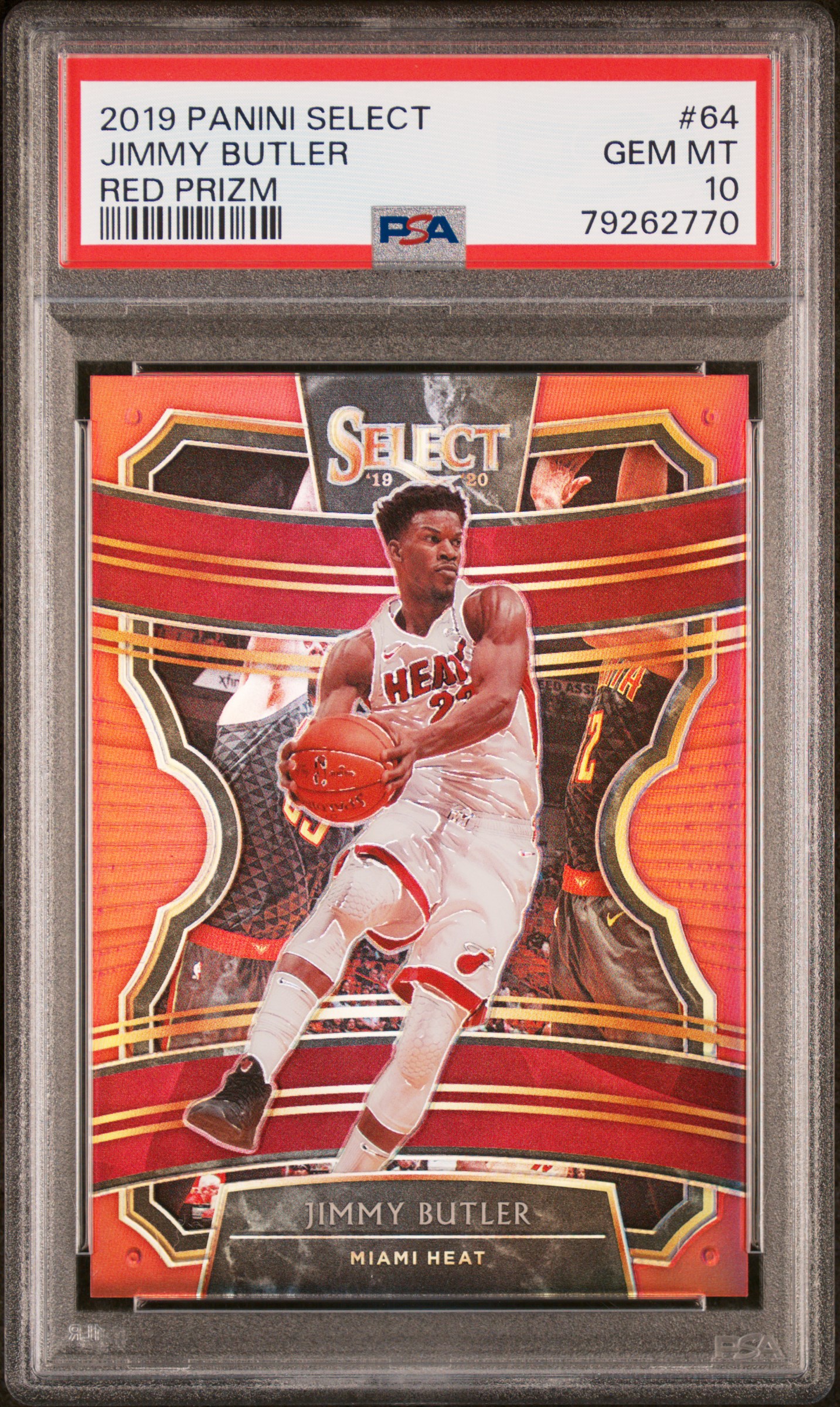Jimmy Butler 2019 Panini Select Red Prizm Card #64 Graded PSA 10 #/199