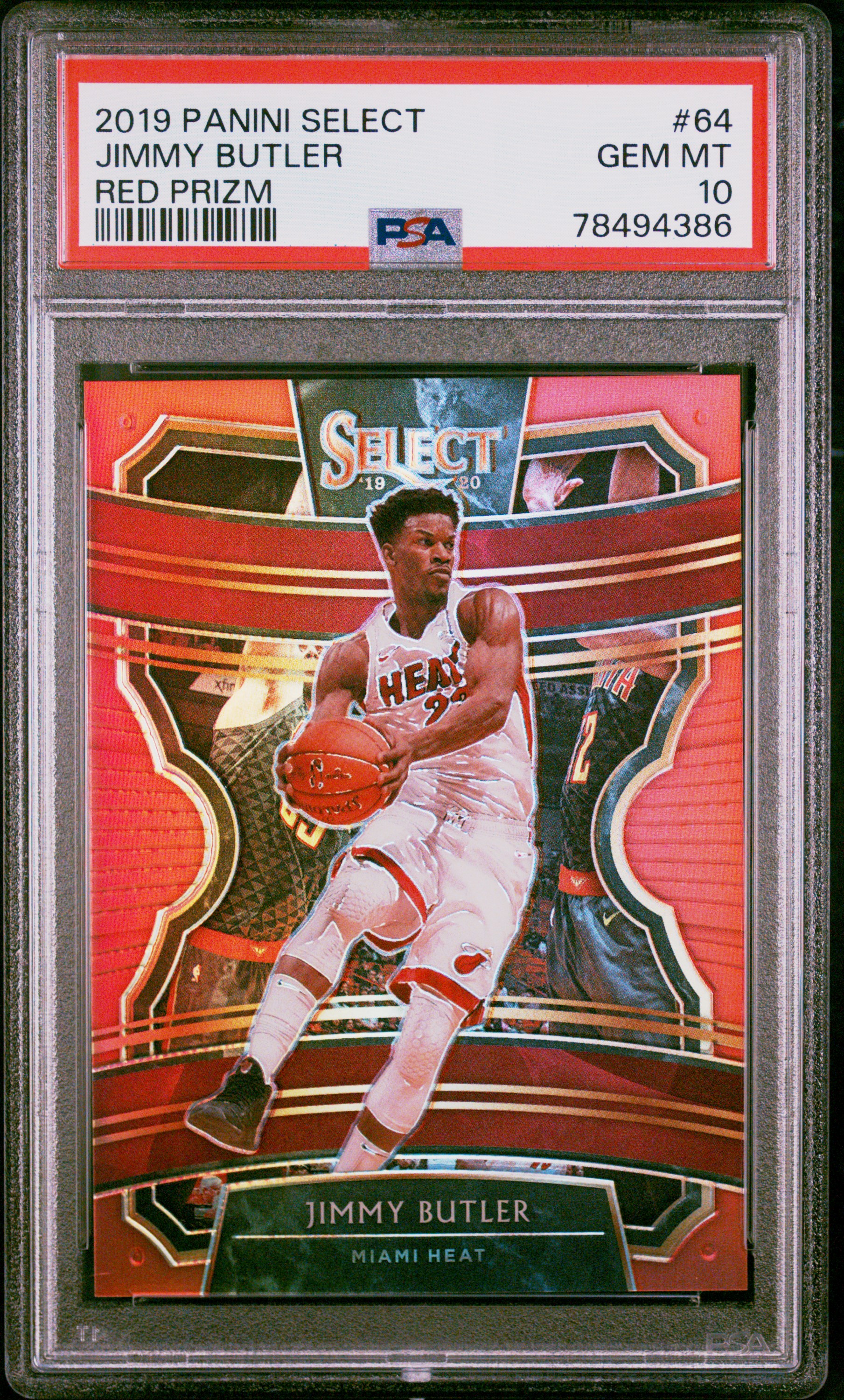 Jimmy Butler 2019 Panini Select Red Prizm Basketball Card #64 PSA 10 130/199