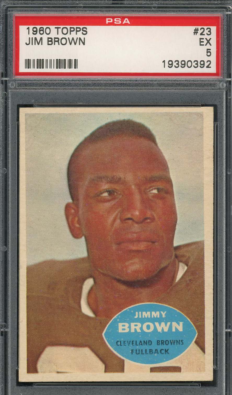 Jim Brown 1960 Topps Football Card #23 Graded PSA 5 19390392