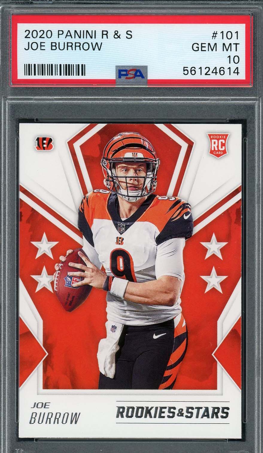 Joe Burrow 2020 Panini Rookies & Stars Football Card #101 Graded PSA 10 Joe Burrow 2020 Panini Rookies & Stars Football Card #101 Graded PSA 10