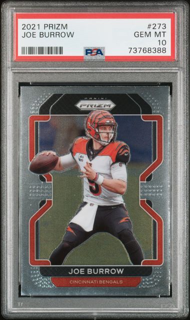 Joe Burrow 2021 Panini Prizm Football Card #273 Graded PSA 10