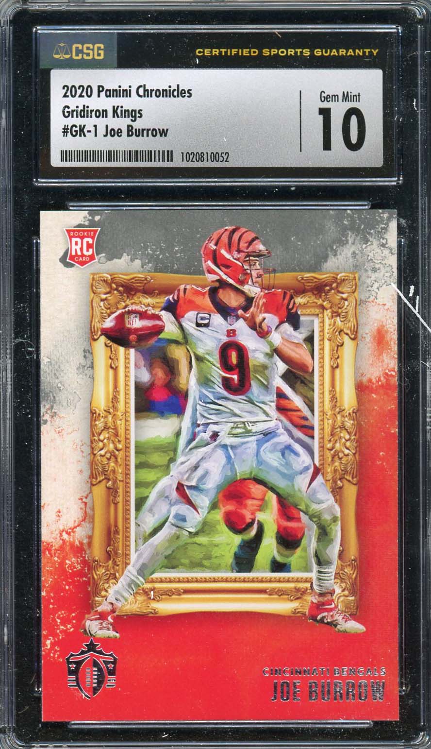 Joe Burrow 2020 Panini Chronicles Gridiron Kings Rookie Card #GK1 New CSG 10