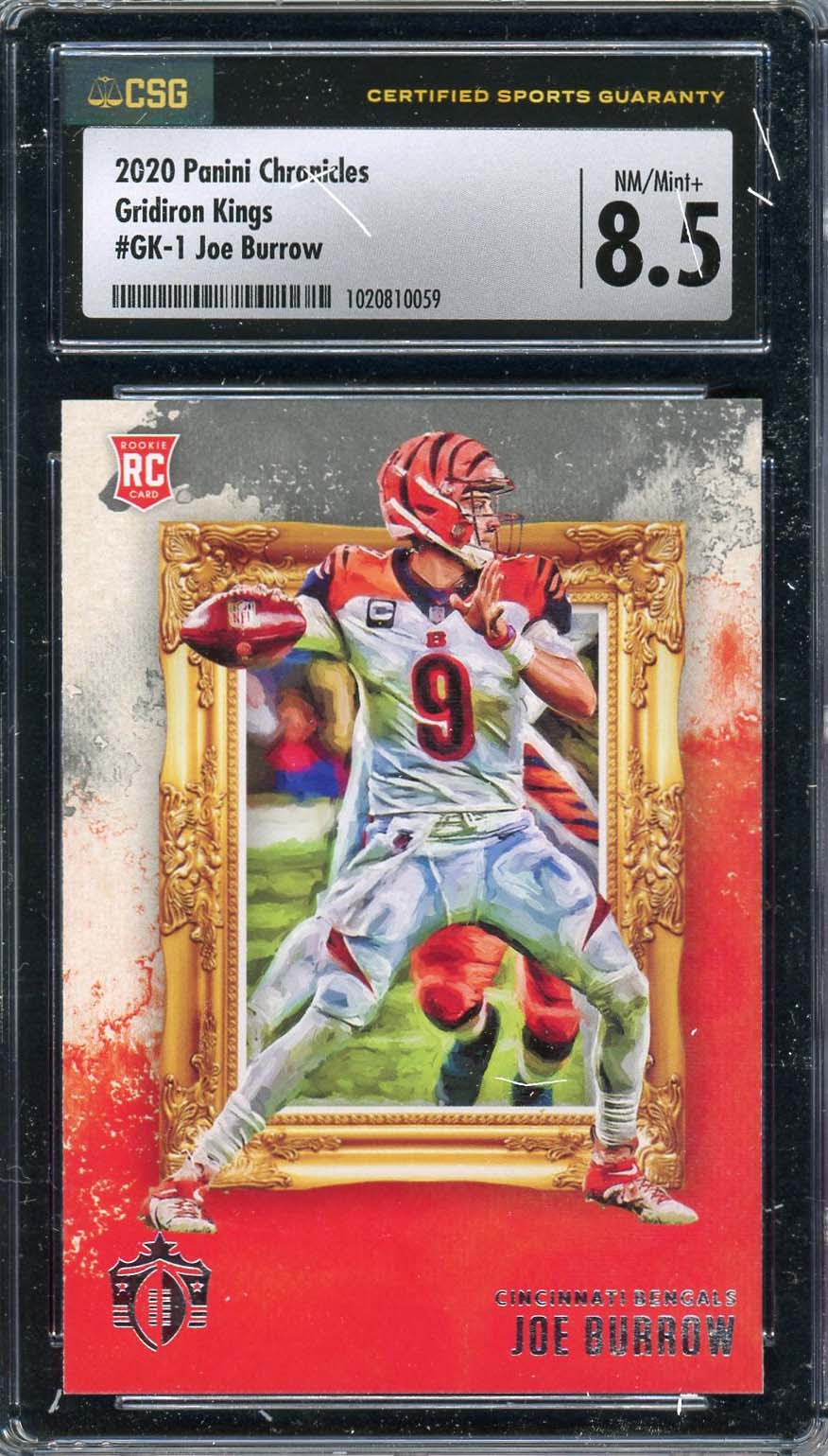 Joe Burrow 2020 Panini Chronicles Gridiron Kings Rookie Card #GK1 New CSG 8.5