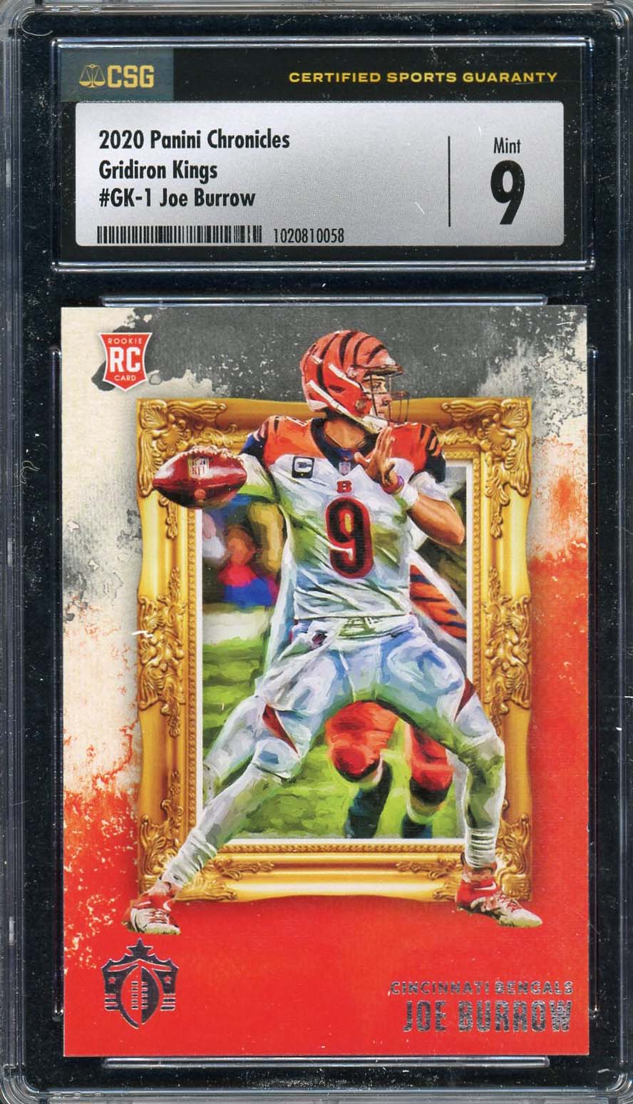 Joe Burrow 2020 Panini Chronicles Gridiron Kings Rookie Card #GK1 New CSG 9