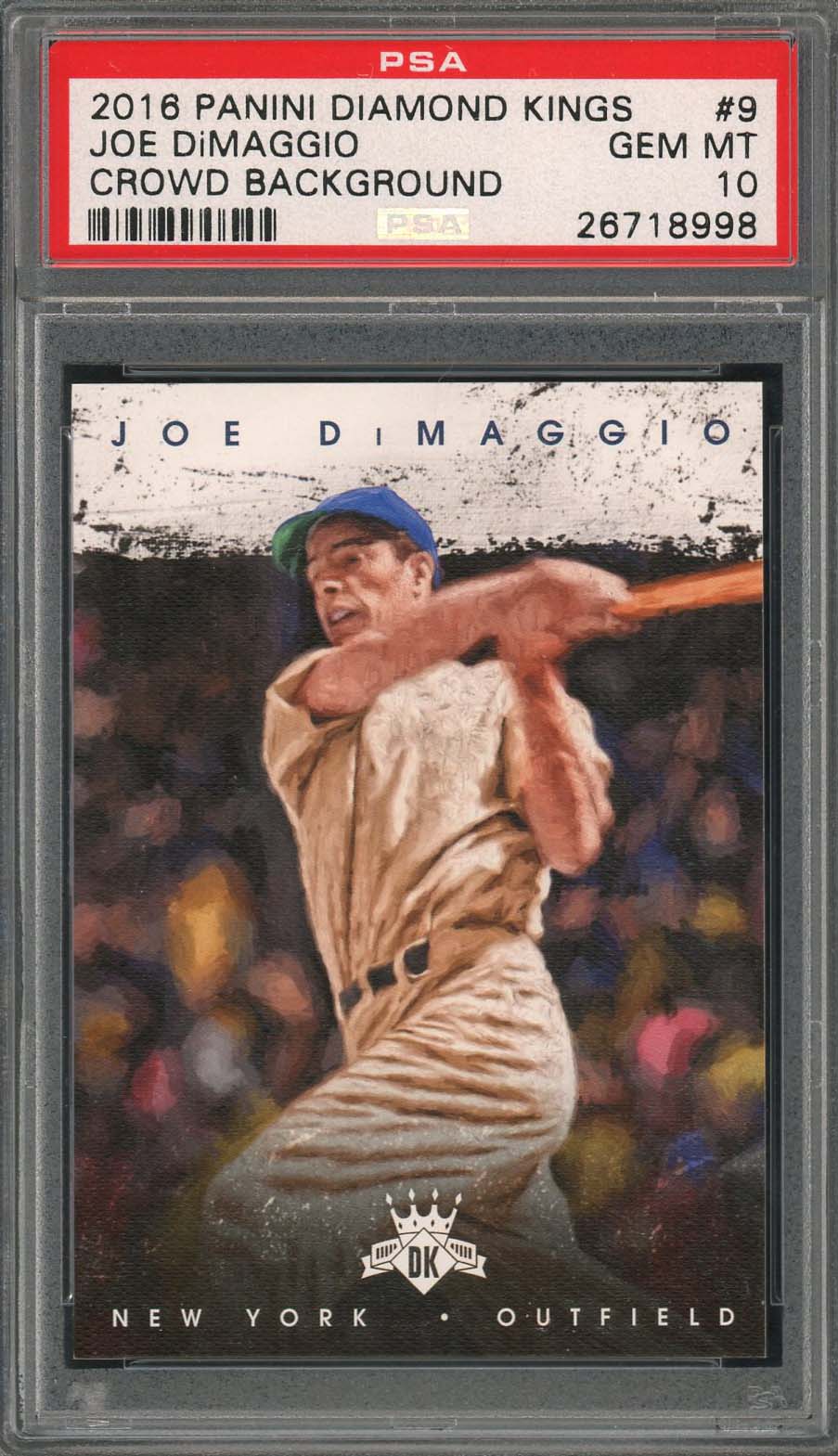 Joe DiMaggio 2016 Panini Diamond Kings Crowd Baseball Card #9 PSA 10