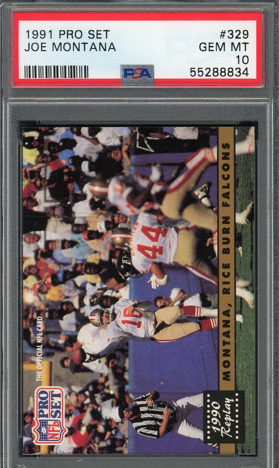 Joe Montana 1991 Pro Set Football Card #329 Graded PSA 10 GEM MINT