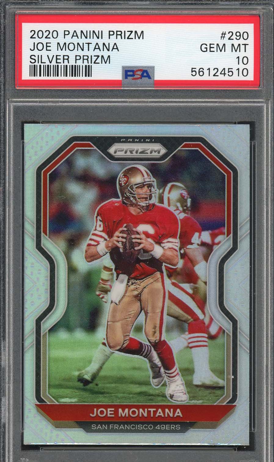 Joe Montana 2020 Panini Silver Prizm Football Card #290 Graded PSA 10 Joe Montana 2020 Panini Silver Prizm Football Card #290 Graded PSA 10