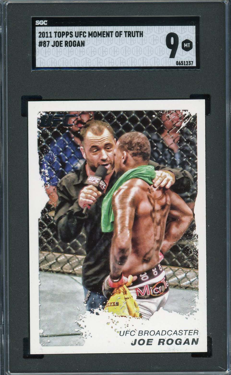Joe Rogan 2011 Topps UFC MMA Card #87 Graded SGC 9