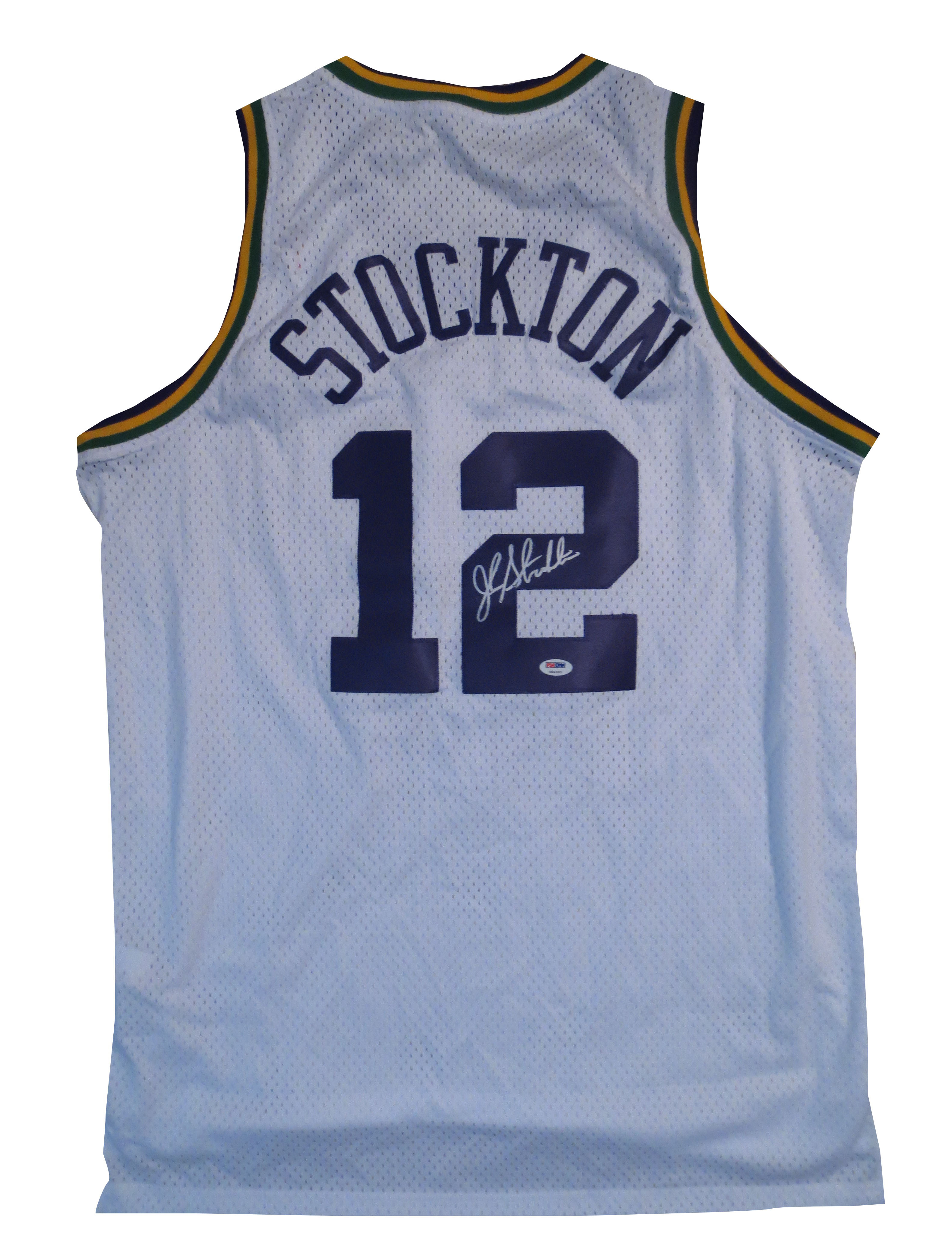 John Stockton Signed Jazz Jersey from 