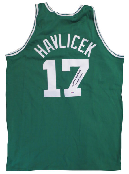 John Havlicek Signed Boston Celtics Mitchell Ness Basketball Jersey PSA DNA