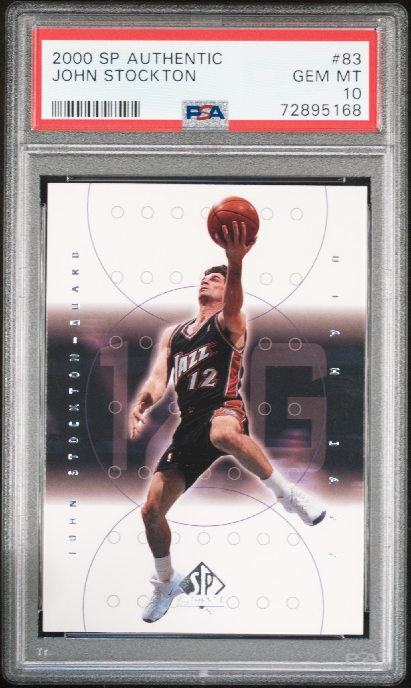 John Stockton 2000 Upper Deck SP Authentic Basketball Card #83 Graded PSA 10