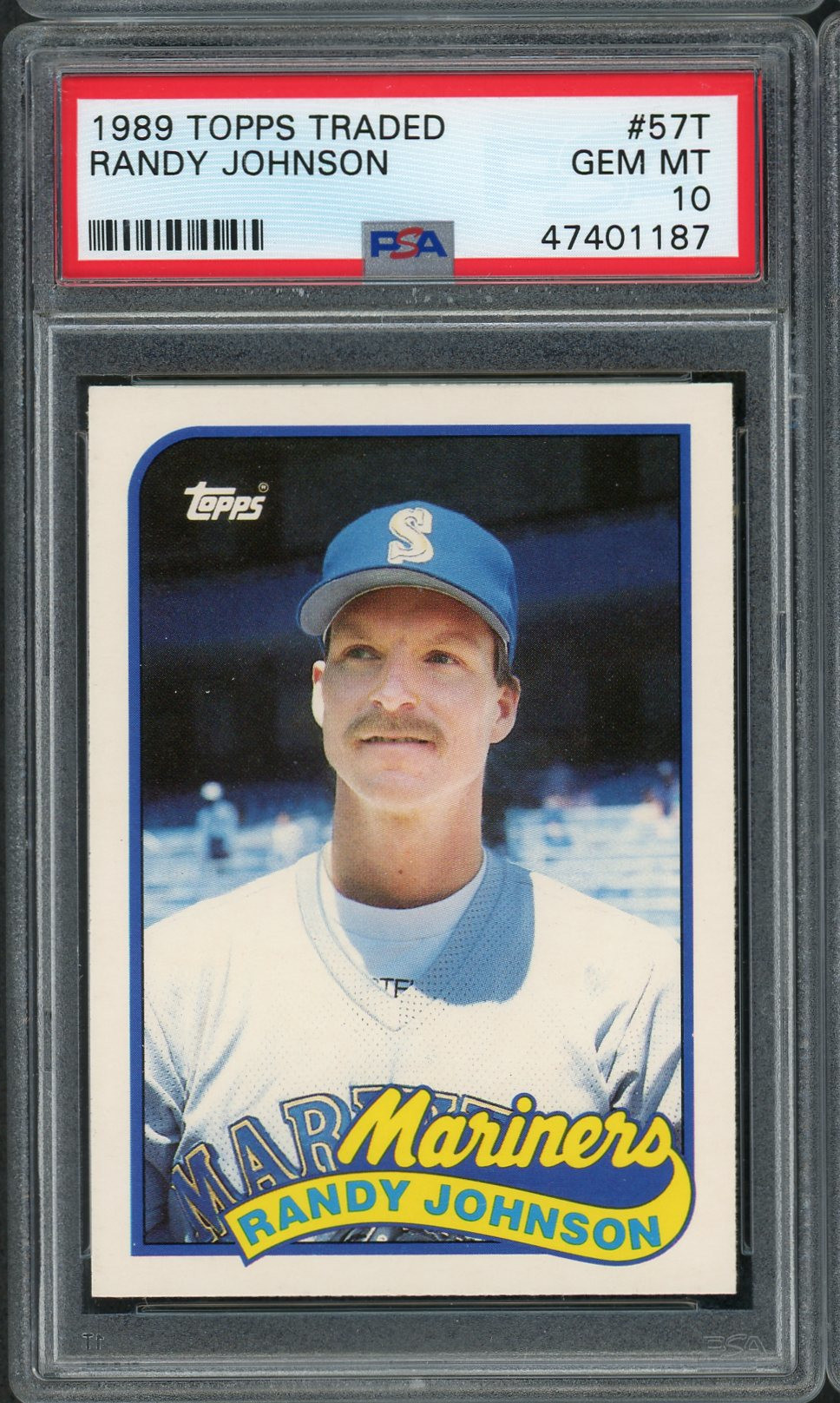 Randy Johnson 1989 Topps Traded Baseball Rookie Card RC #57T Graded PSA 10 GEM MINT