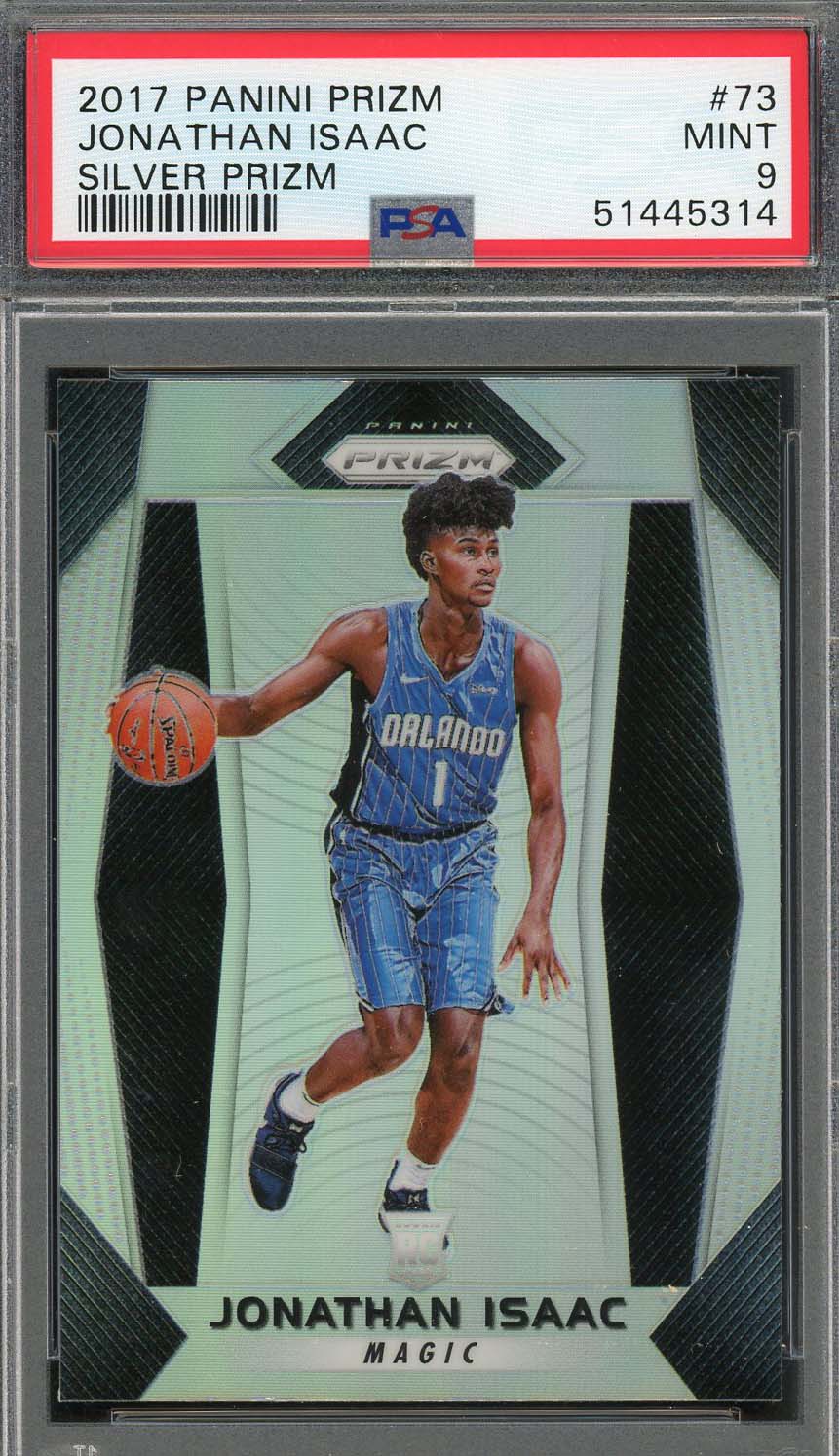 Jonathan Isaac 2017 Panini Prizm Silver Basketball Rookie Card #73 PSA 9