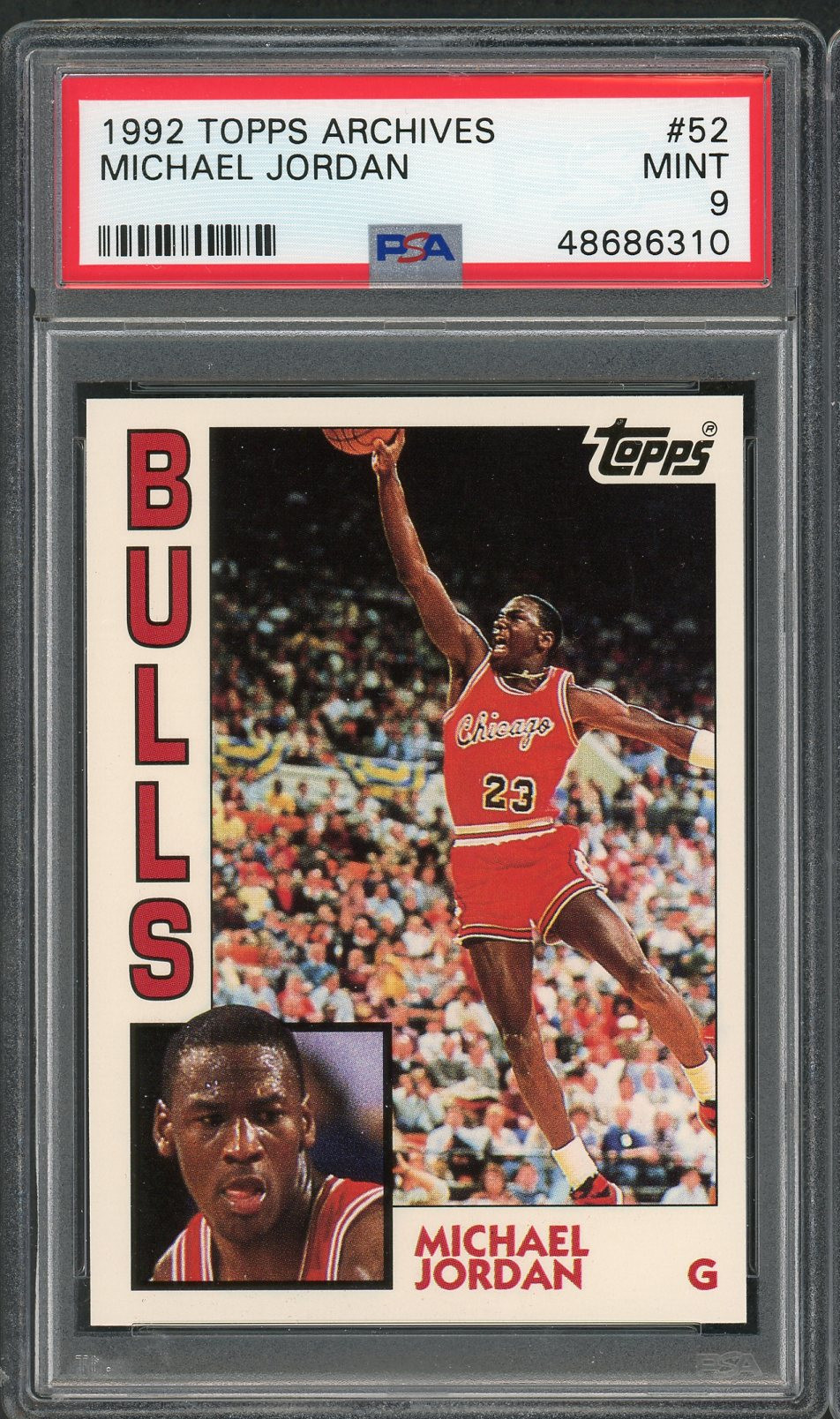 Michael Jordan 1992 Topps Archives Basketball Card #52 Graded PSA 9 MINT