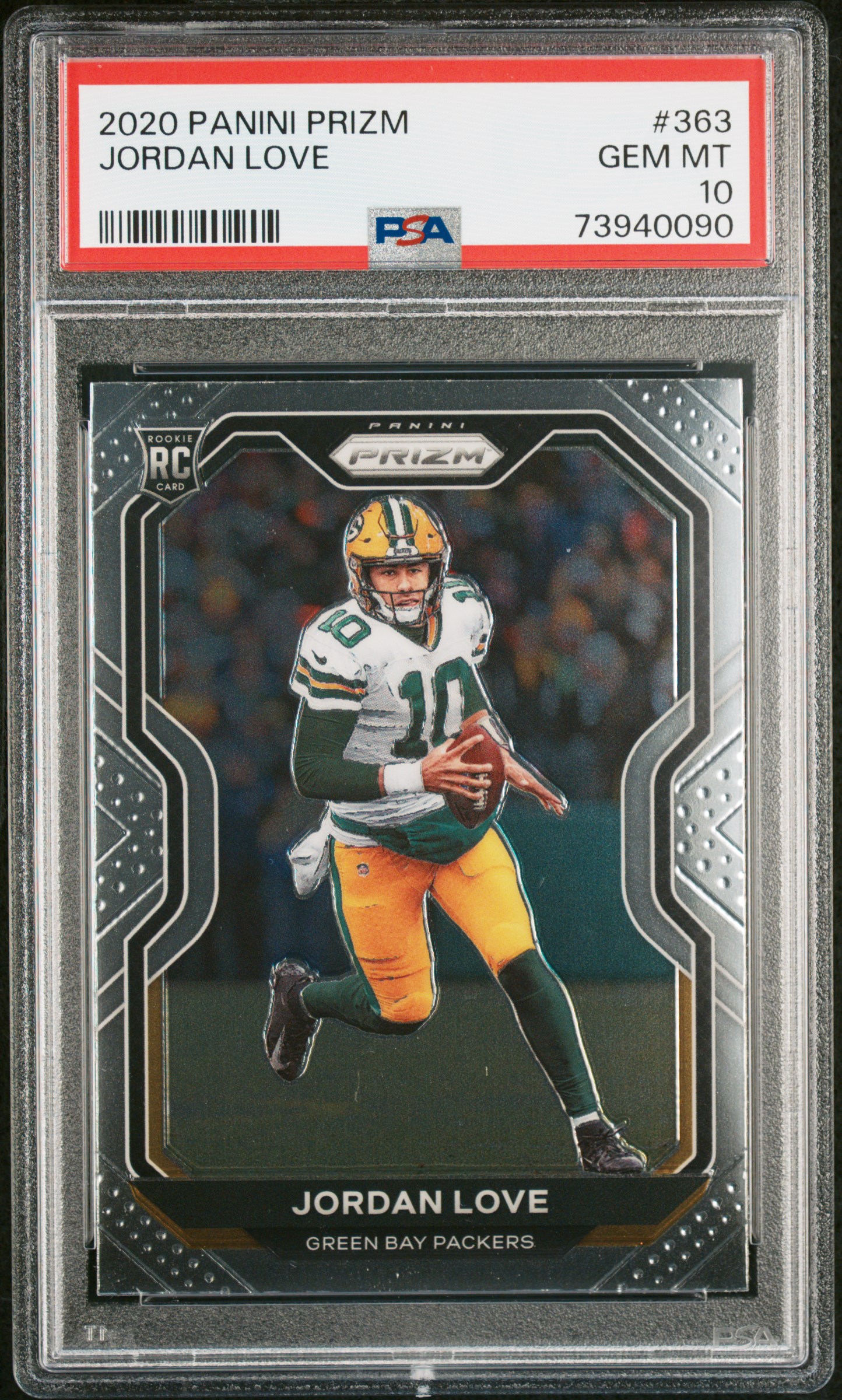 Jordan Love 2020 Panini Prizm Football Rookie Card #363 Graded PSA 10