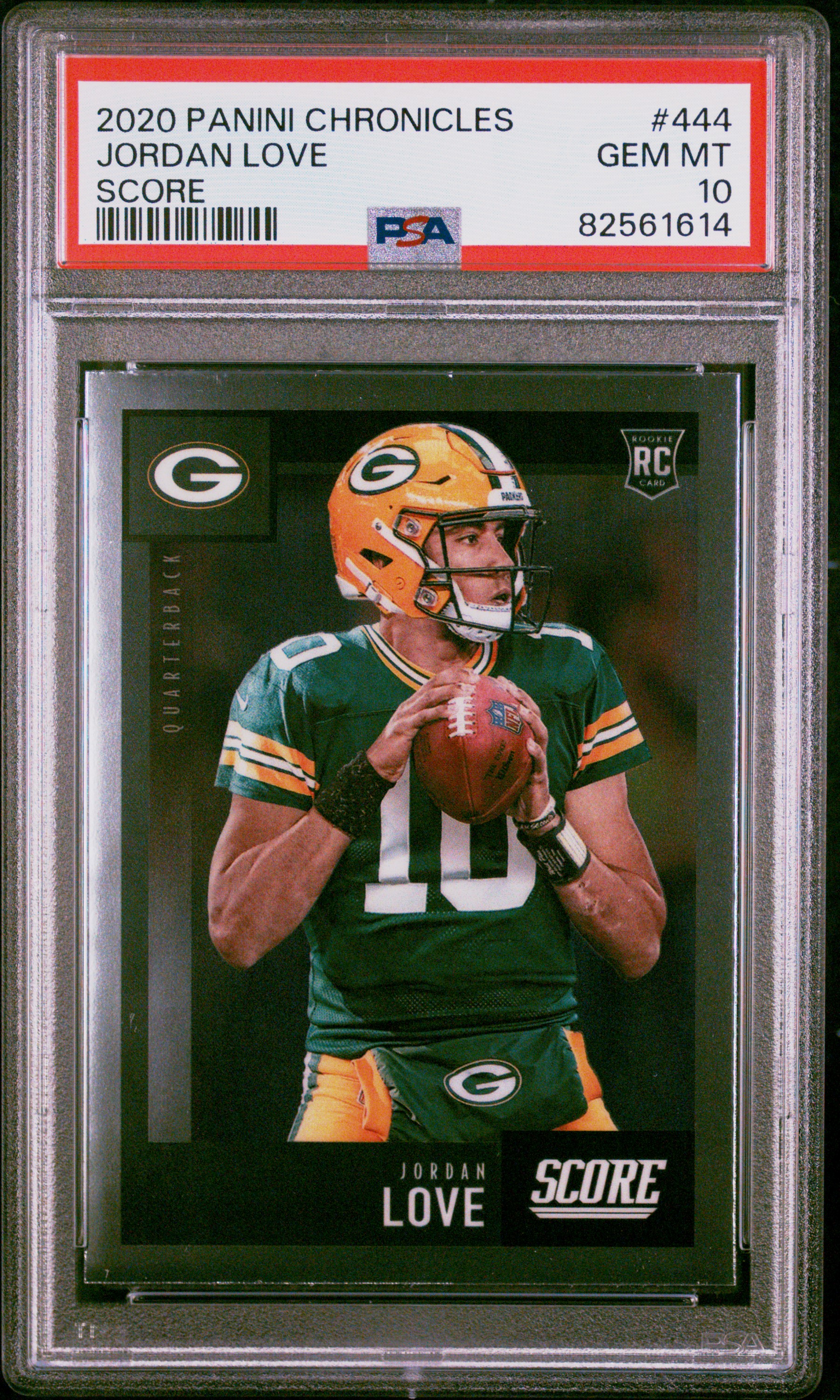 Jordan Love 2020 Panini Chronicles Score Football Rookie Card #444 Graded PSA 10