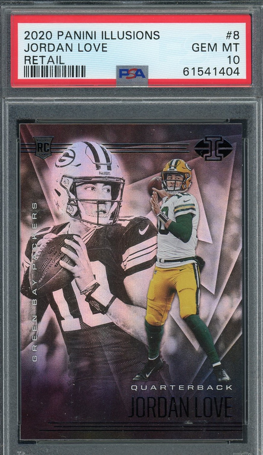 Jordan Love 2020 Panini Illusions Retail Football Rookie Card #8 Graded PSA 10