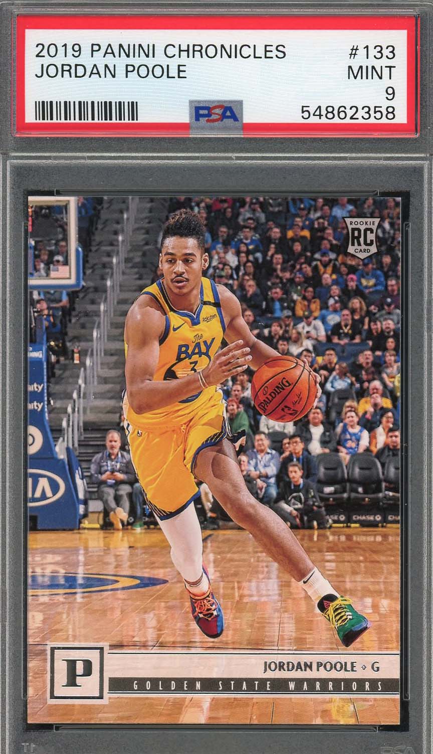 Jordan Poole 2019 Panini Chronicles Basketball Rookie Card #133 Graded PSA 9