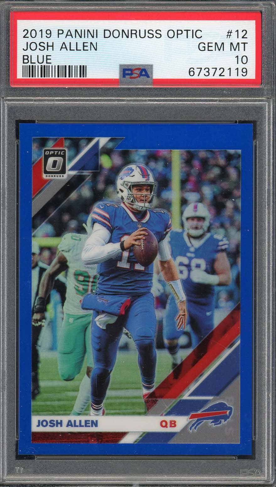 Josh Allen 2019 Panini Donruss Optic Blue Card #12 Graded PSA 10 139/150