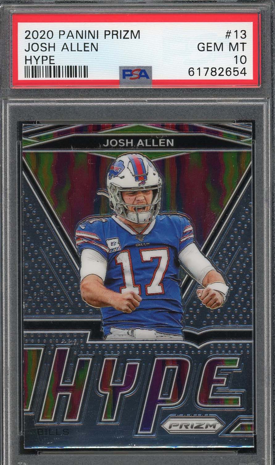 Josh Allen 2020 Panini Prizm Hype Football Card #13 Graded PSA 10