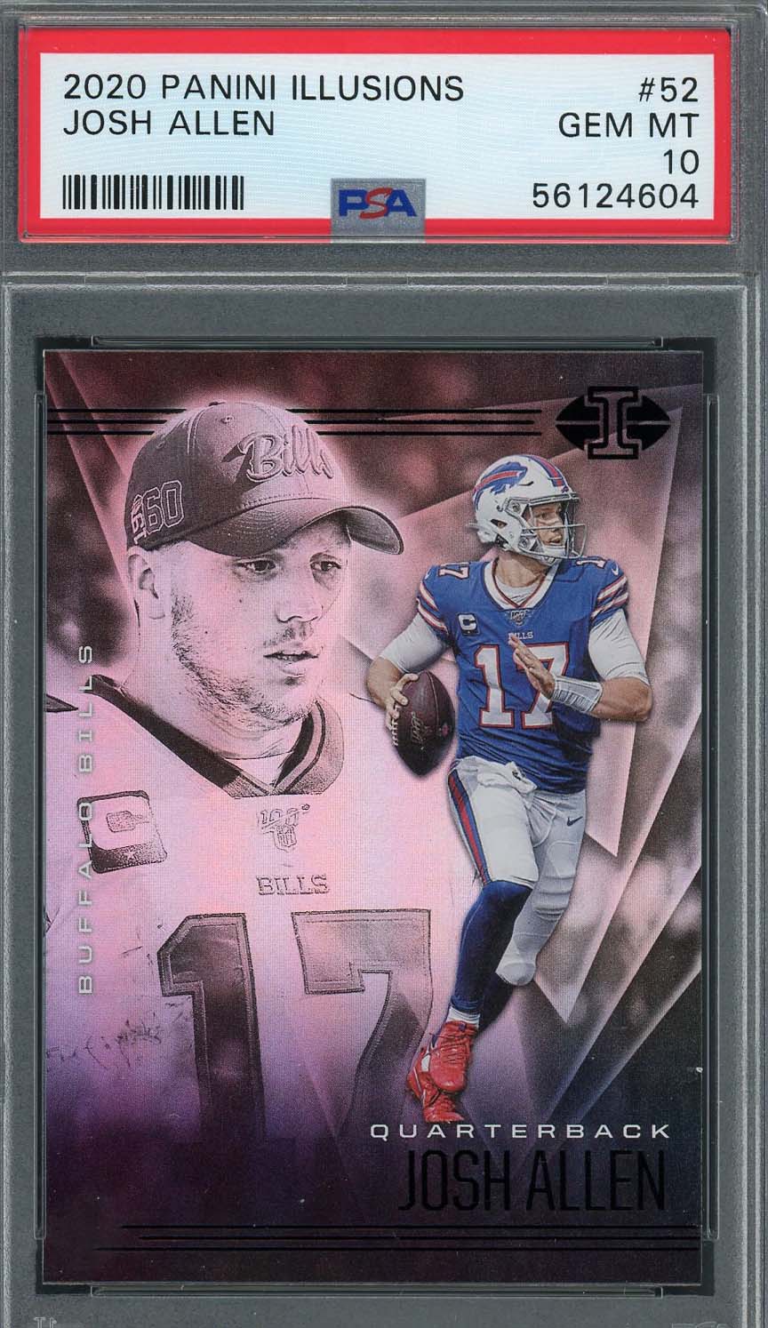 Josh Allen 2020 Panini Illusions Football Card #52 Graded PSA 10 Josh Allen 2020 Panini Illusions Football Card #52 Graded PSA 10