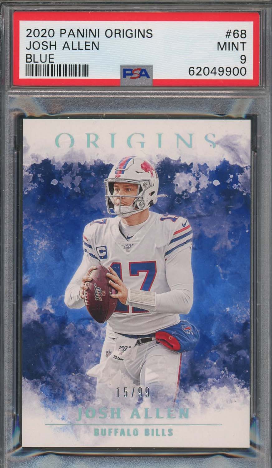 Josh Allen 2020 Panini Origins Blue Football Card #68 Graded PSA 9 /99 Josh Allen 2020 Panini Origins Blue Football Card #68 Graded PSA 9 /99