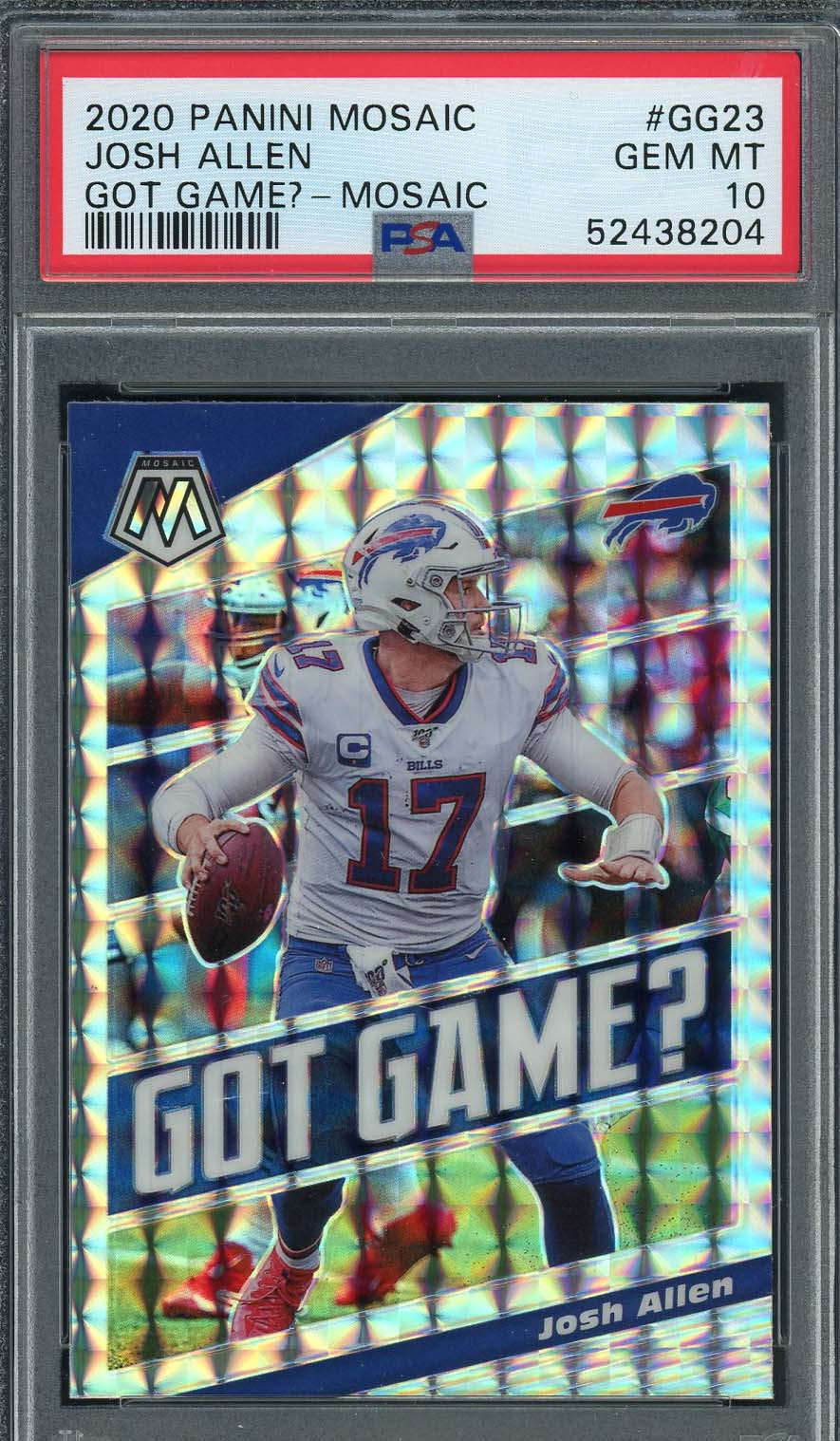 Josh Allen 2020 Panini Mosaic Got Game? Mosaic Card #GG23 PSA 10