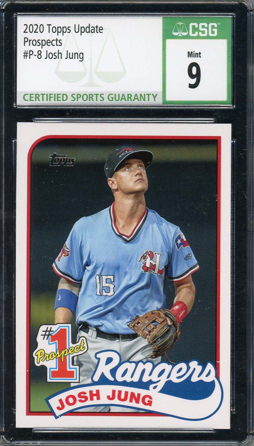 Josh Jung 2020 Topps Update Prospects Baseball Rookie Card #P-8 CSG 9