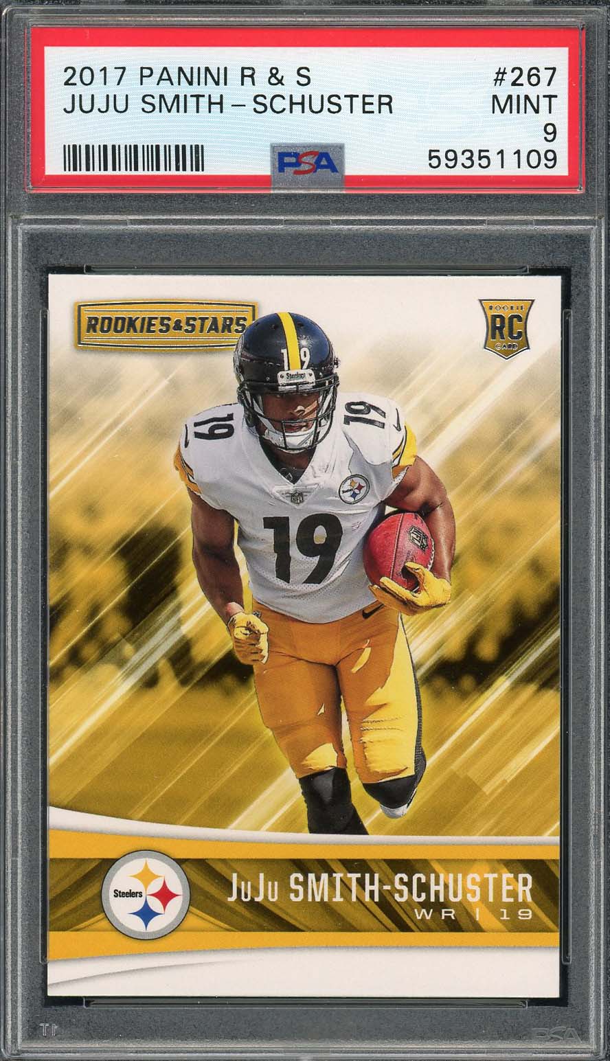 JuJu Smith-Schuster 2017 Panini Rookies n Stars Football Card #267 Graded PSA 9 JuJu Smith-Schuster 2017 Panini Rookies n Stars Football Card #267 Graded PSA 9