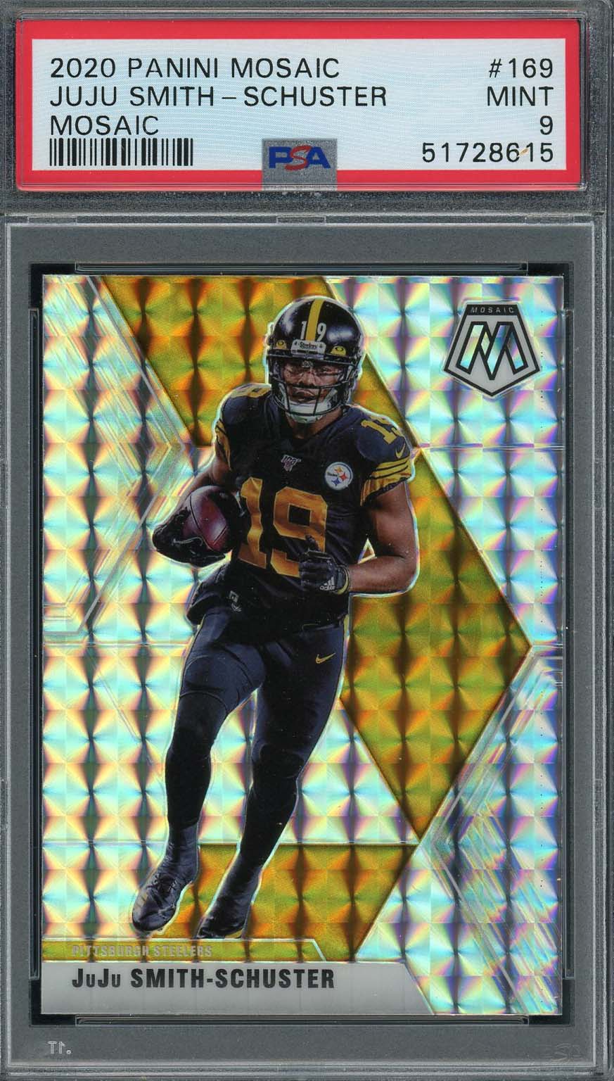 Juju Smith-Schuster 2020 Panini Mosaic Football Card #169 Graded PSA 9