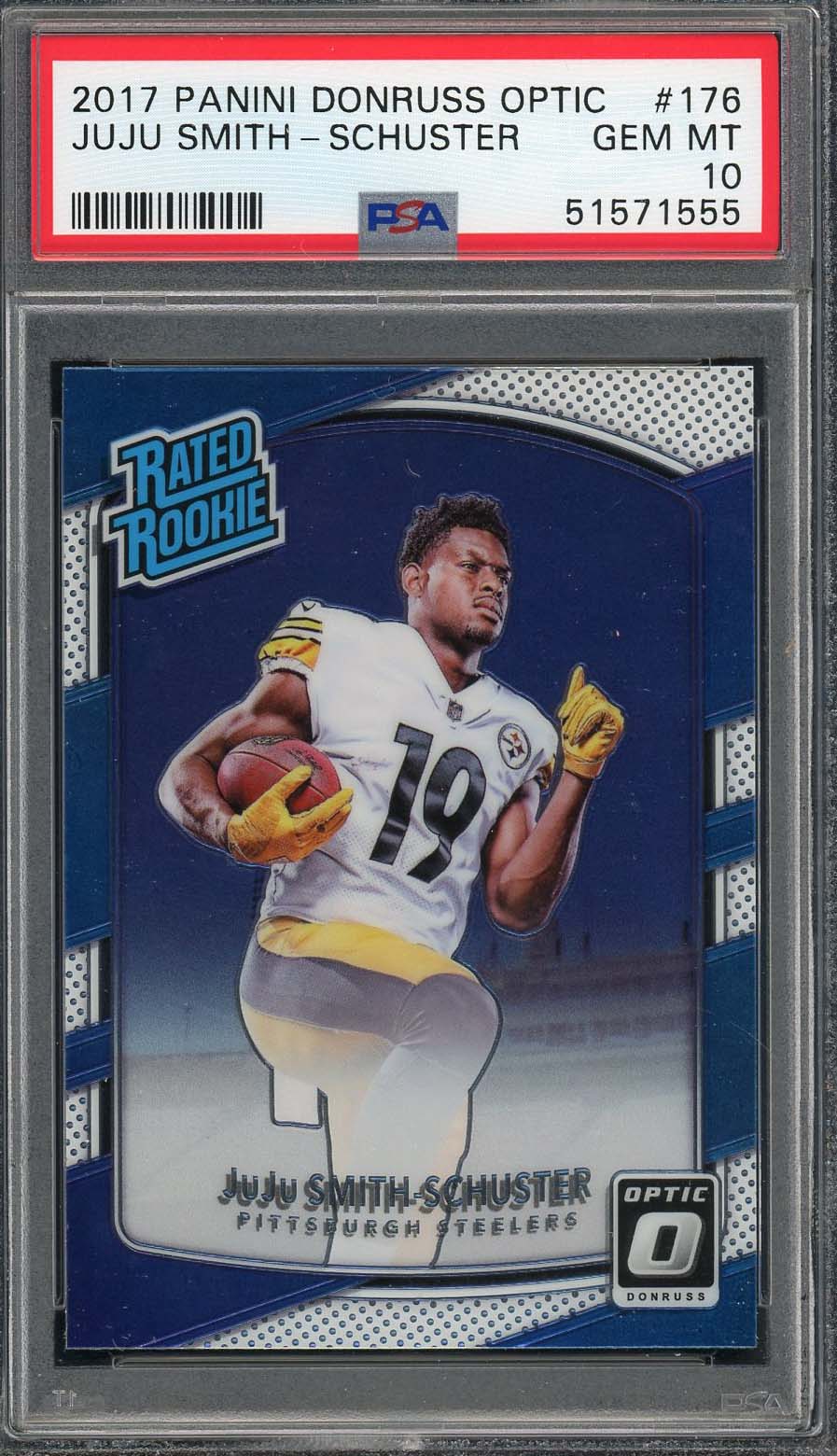 Juju Smith-Schuster 2017 Panini Donruss Optic Football Rookie Card #176 PSA 10