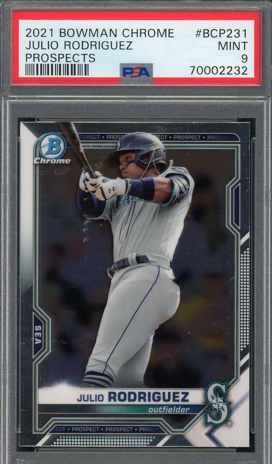 Julio Rodriguez 2021 Bowman Chrome Prospects Rookie Card #BCP231 PSA 9