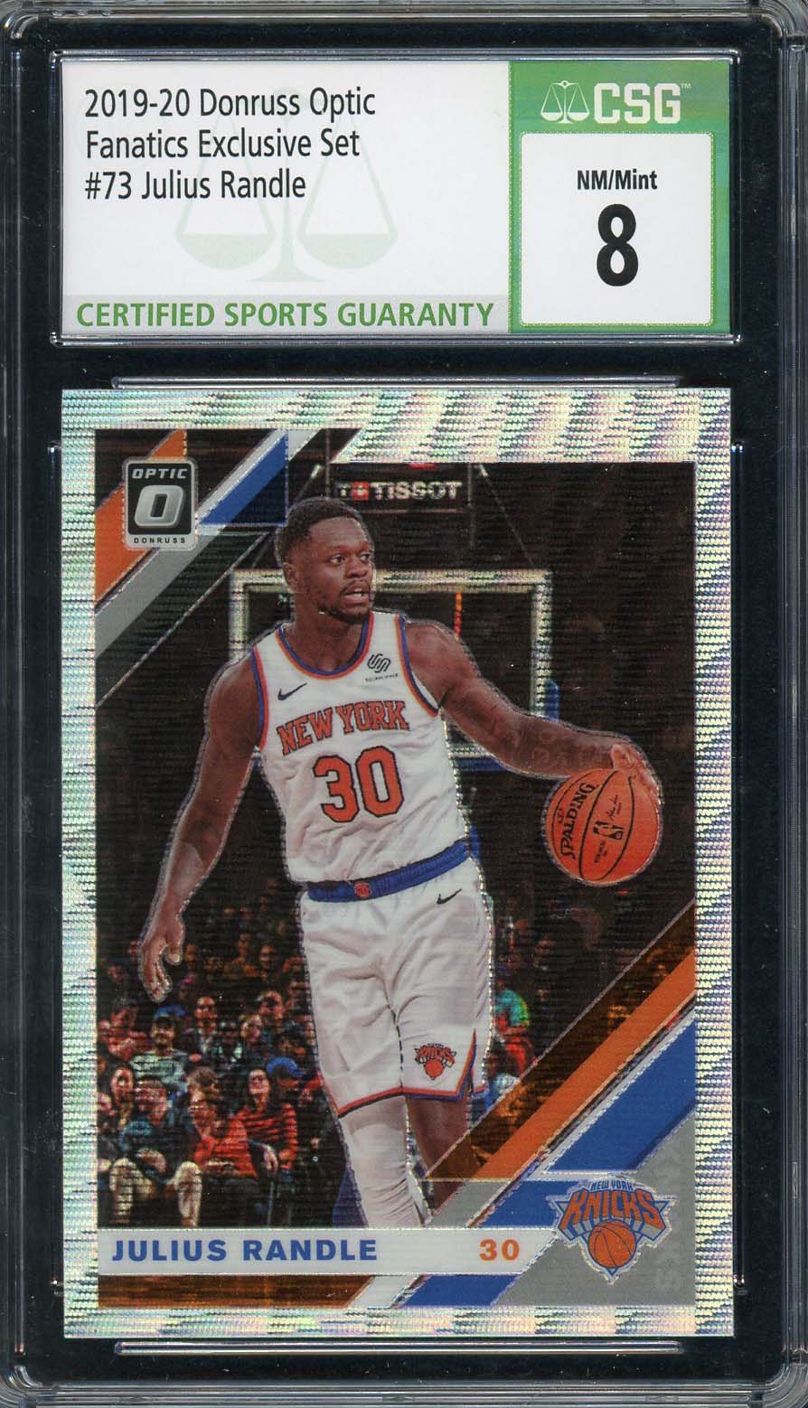 Julius Randle 2019-20 Donruss Optic Fanatics Exclusive Basketball Card #73 CSG 8