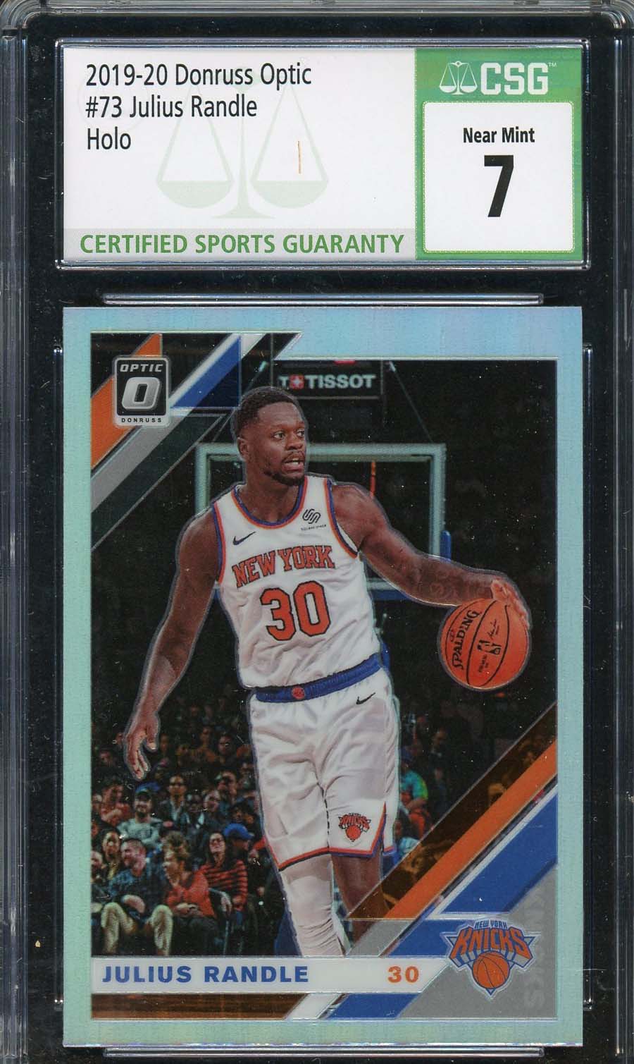 Julius Randle 2019-20 Donruss Optic Hologram Basketball Card #73 CSG 7 Julius Randle 2019-20 Donruss Optic Hologram Basketball Card #73 CSG 7