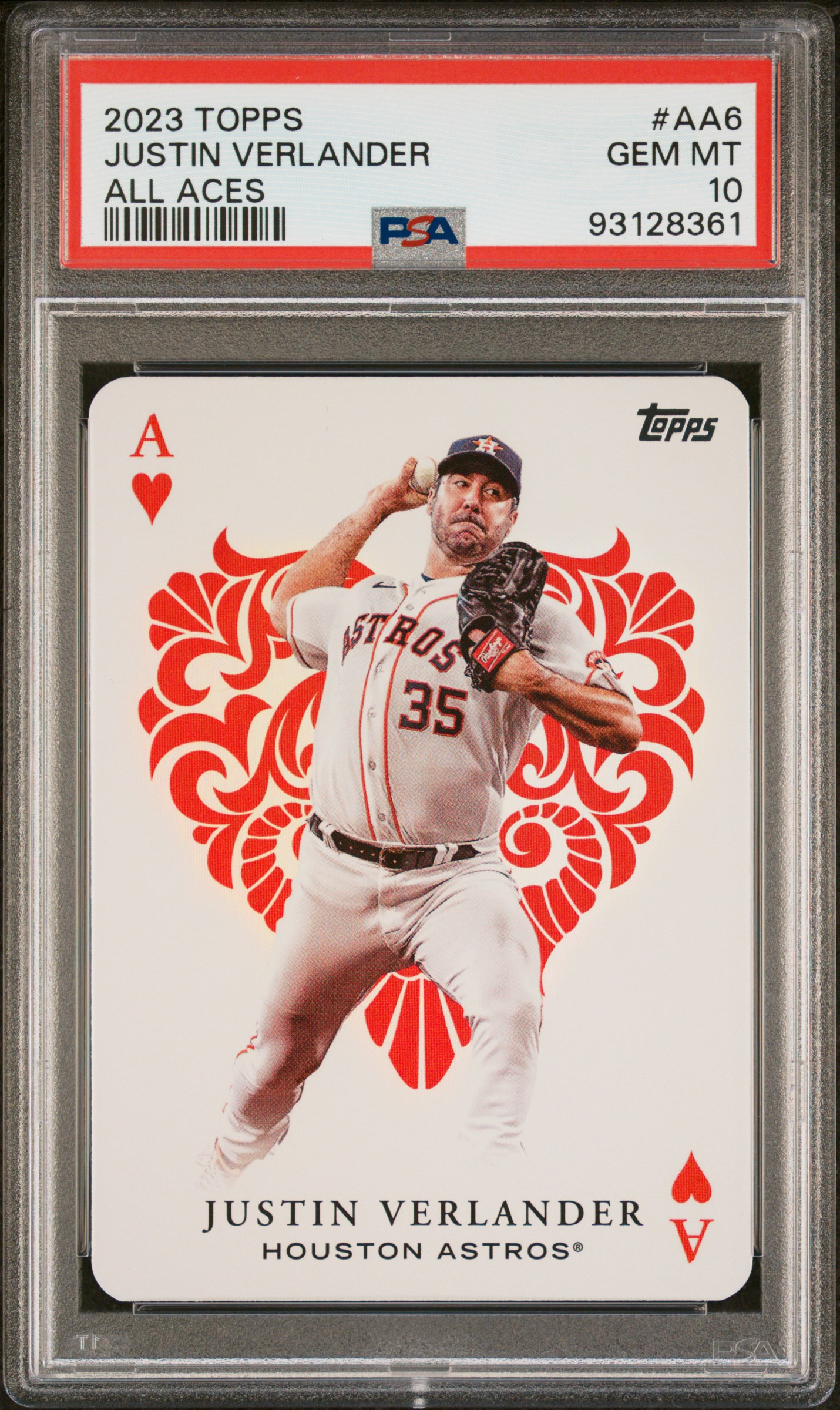 Justin Verlander 2023 Topps All Aces Baseball Card #AA6 Graded PSA 10 Justin Verlander 2023 Topps All Aces Baseball Card #AA6 Graded PSA 10