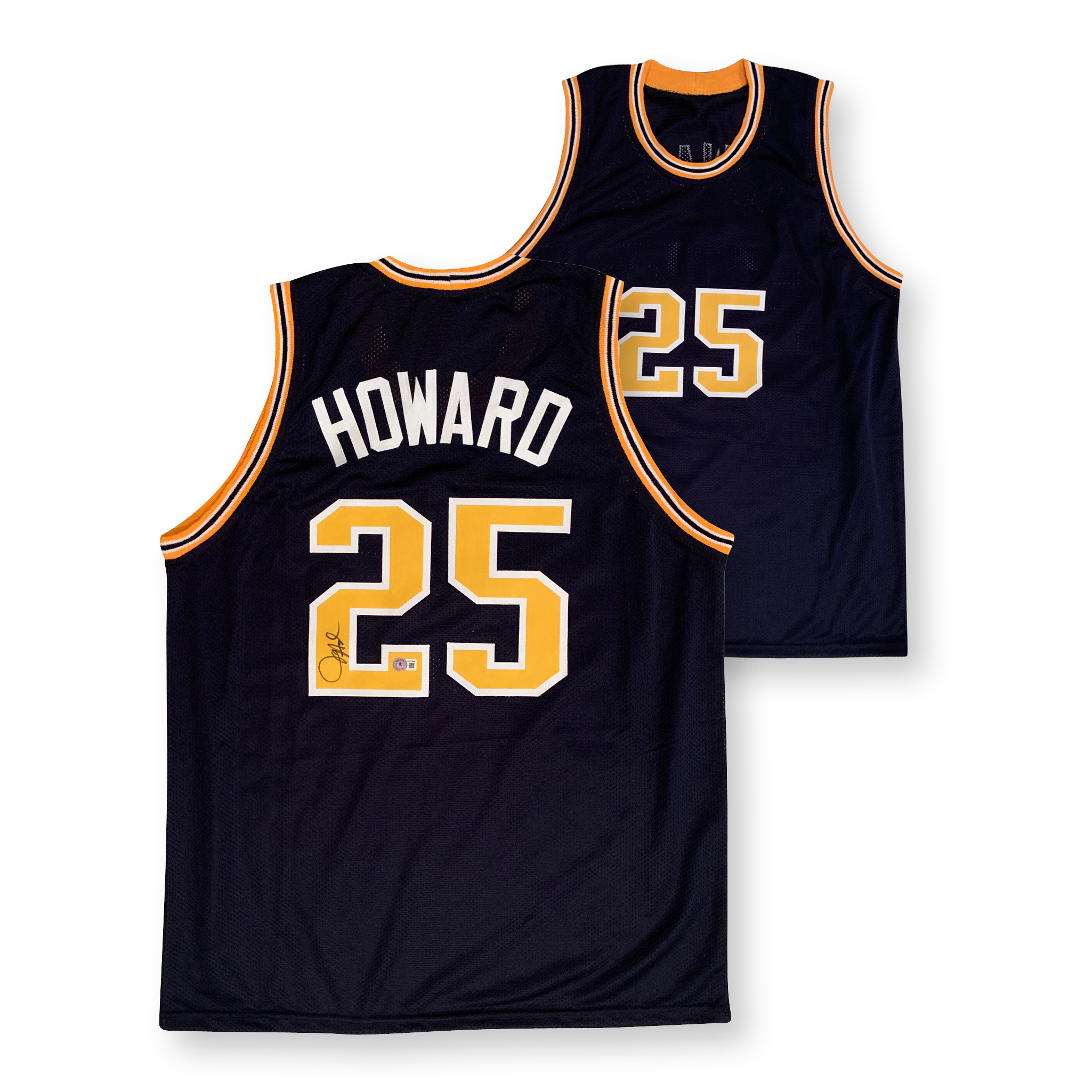 Juwan Howard Autographed Blue College Style Signed Basketball Jersey Beckett BAS COA Juwan Howard Autographed Blue College Style Signed Basketball Jersey Beckett BAS COA