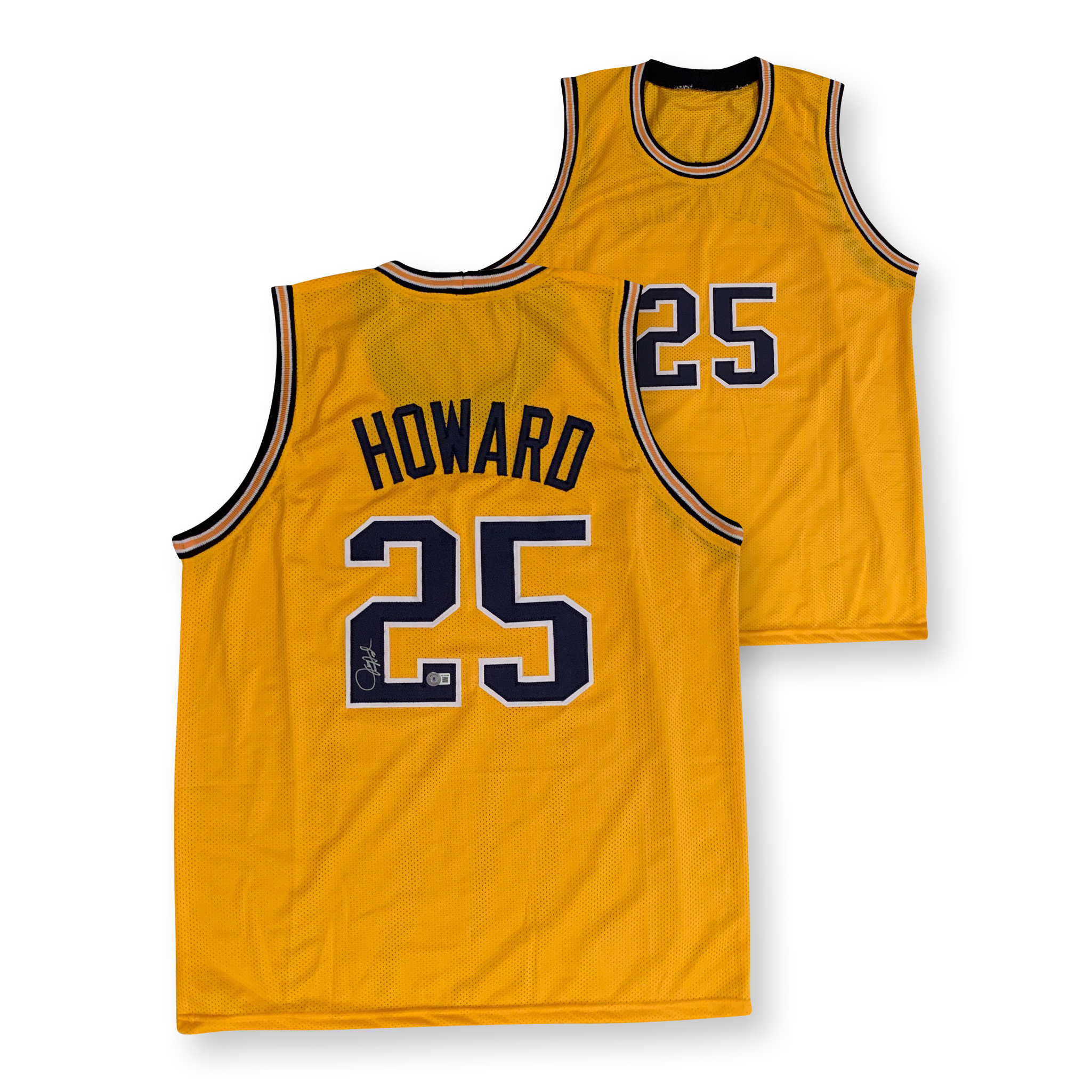 Juwan Howard Autographed Gold College Style Signed Basketball Jersey Beckett BAS COA Juwan Howard Autographed Gold College Style Signed Basketball Jersey Beckett BAS COA