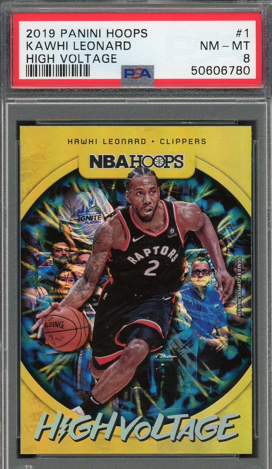 Kawhi Leonard 2019 Panini Hoops High Voltage Basketball Card #1 Graded PSA 8 Kawhi Leonard 2019 Panini Hoops High Voltage Basketball Card #1 Graded PSA 8