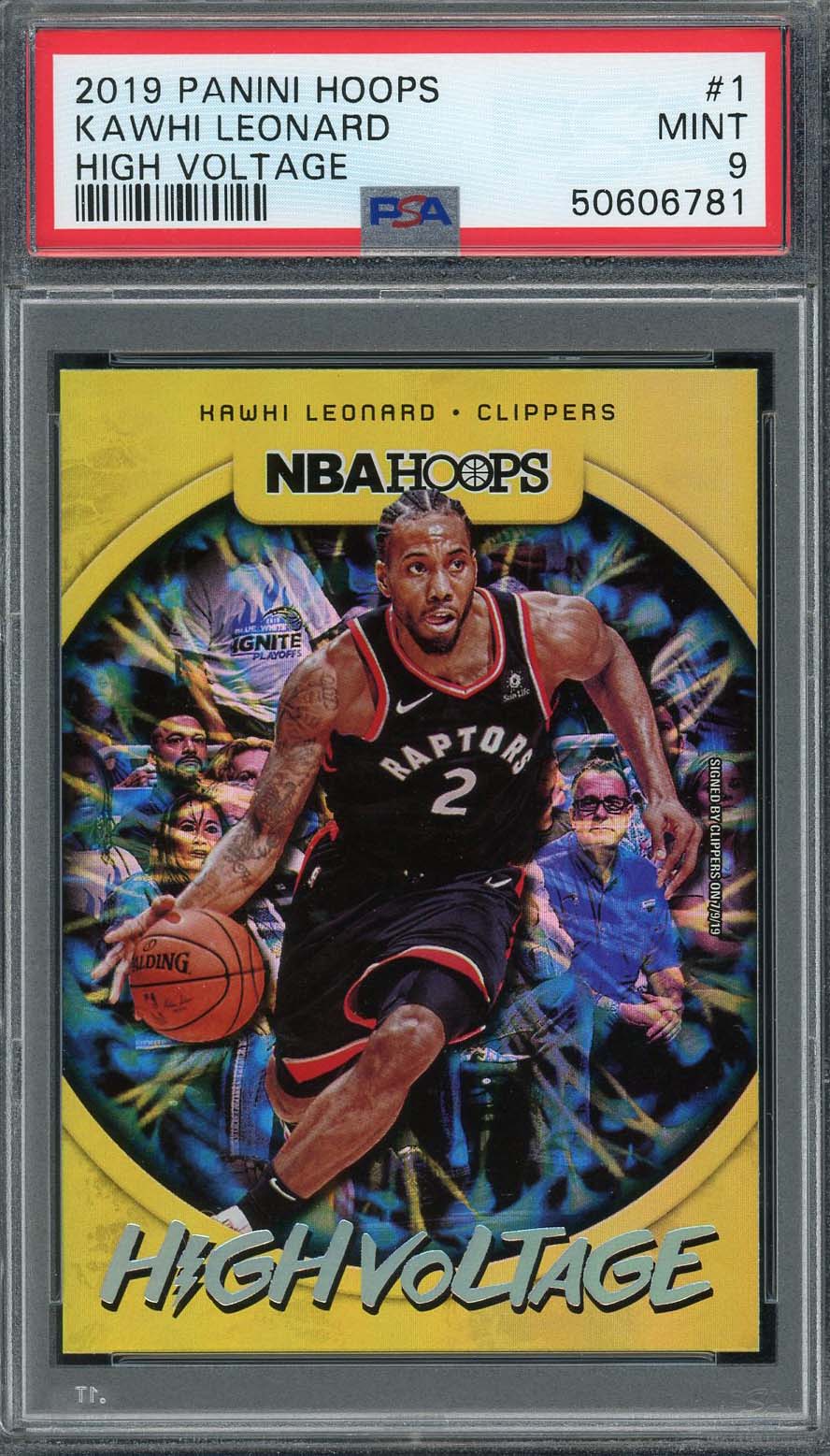 Kawhi Leonard 2019 Panini Hoops High Voltage Basketball Card #1 Graded PSA 9 Kawhi Leonard 2019 Panini Hoops High Voltage Basketball Card #1 Graded PSA 9
