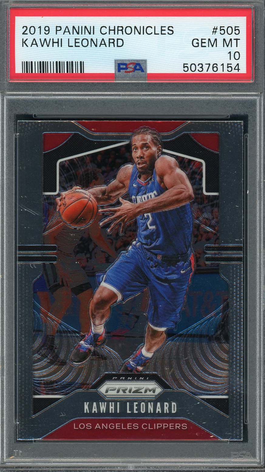 Kawhi Leonard 2019 Panini Chronicles Basketball Card #505 Graded PSA 10 GEM MINT