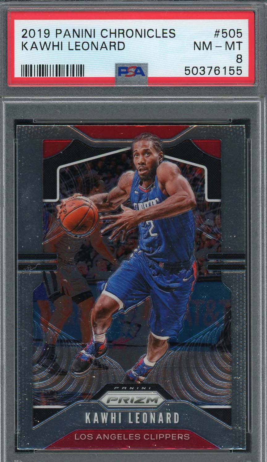 Kawhi Leonard 2019 Panini Chronicles Basketball Card #505 Graded PSA 8