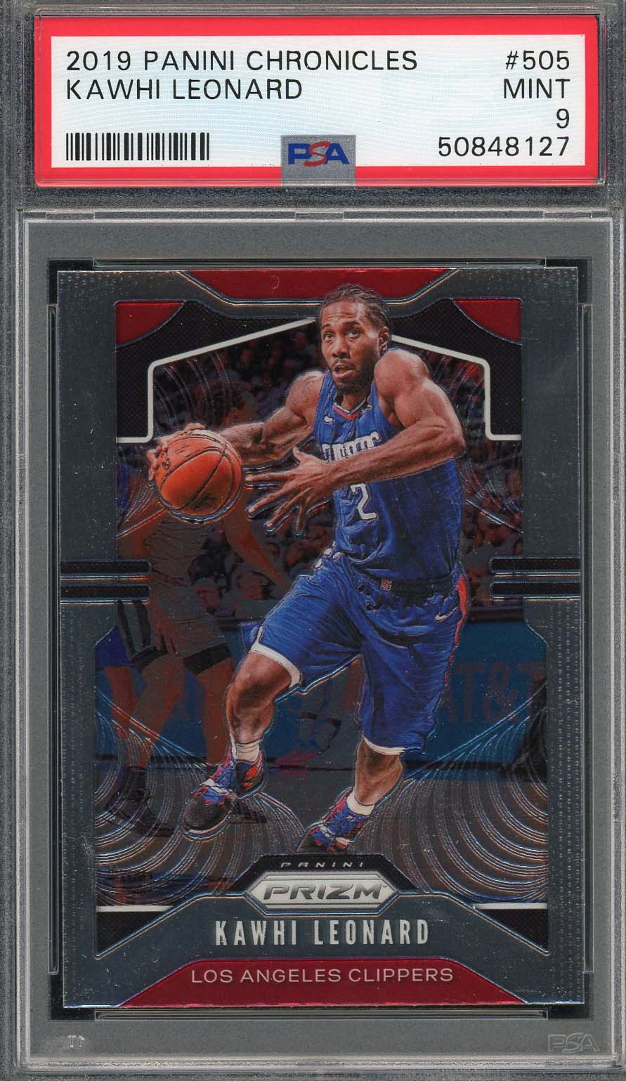 Kawhi Leonard 2019 Panini Chronicles Basketball Card #505 Graded PSA 9 Kawhi Leonard 2019 Panini Chronicles Basketball Card #505 Graded PSA 9